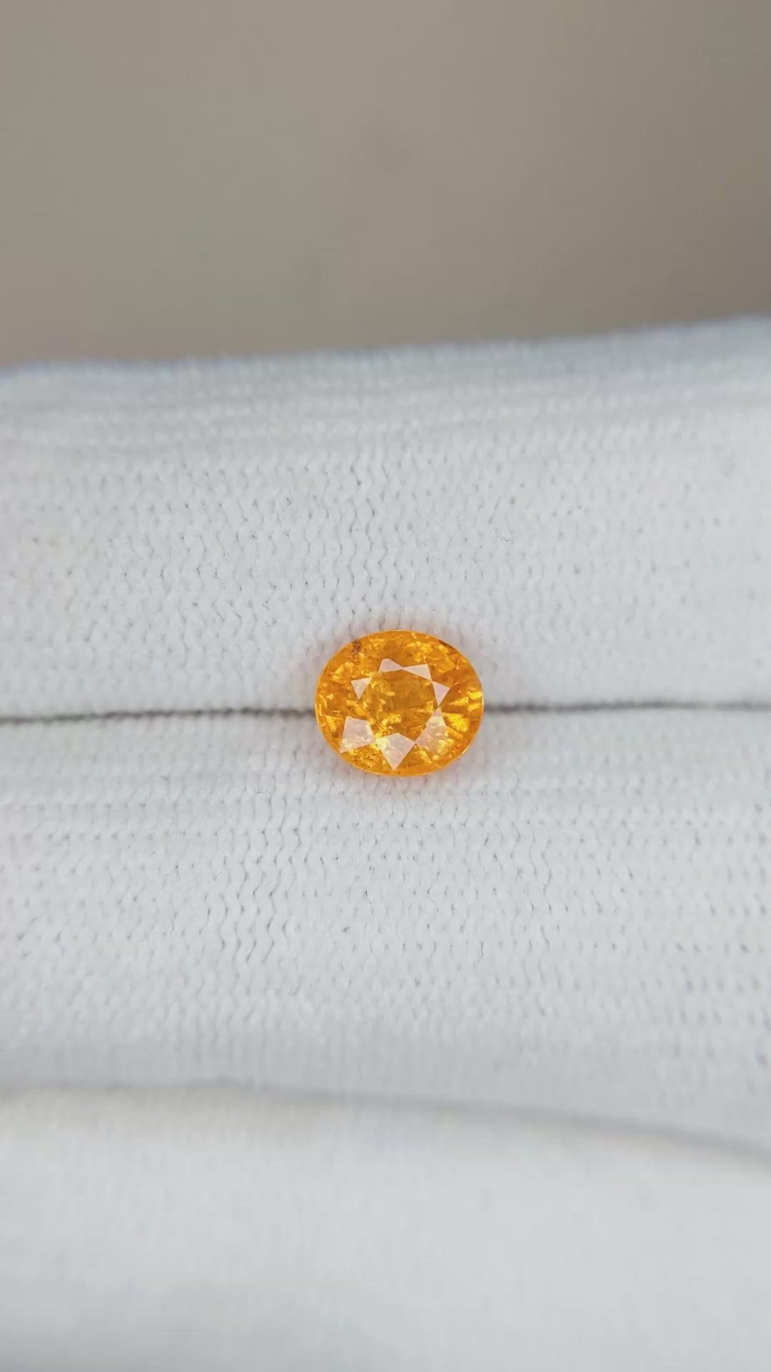 1.34 Ct. Spessartite Garnet from Namibia Size Video