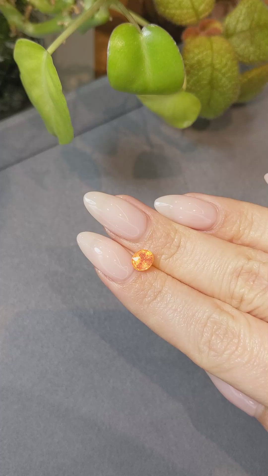 1.34 Ct. Spessartite Garnet from Namibia Size Video