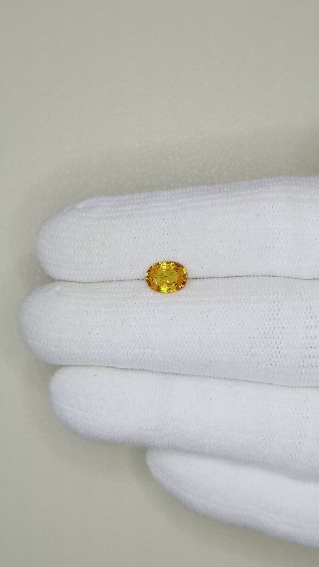 0.81 Ct. Spessartite Garnet from Namibia Size Video