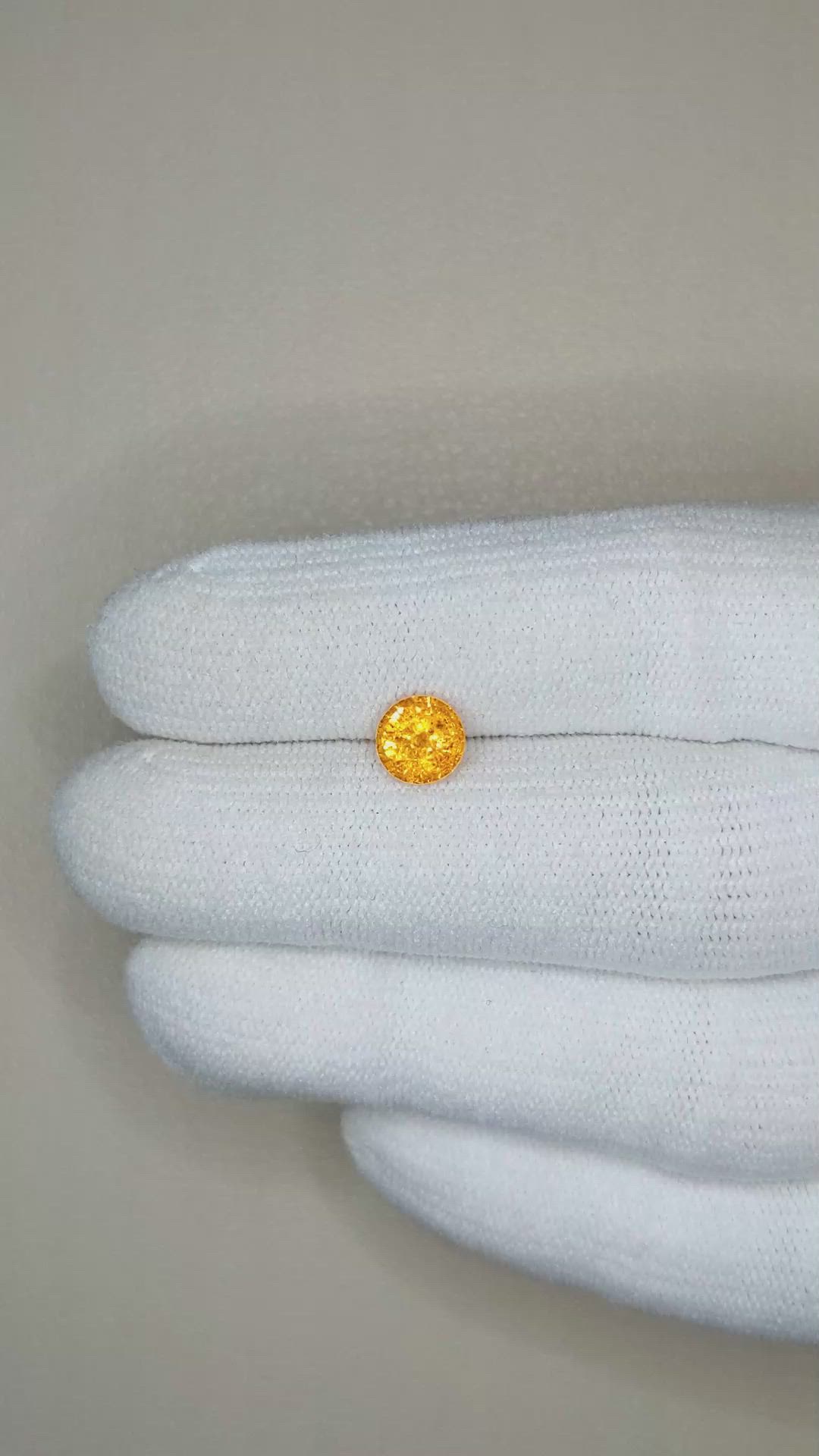 1.23 Ct. Spessartite Garnet from Namibia Size Video