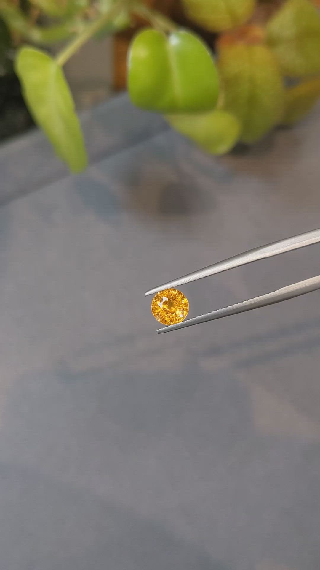 1.23 Ct. Spessartite Garnet from Namibia Size Video