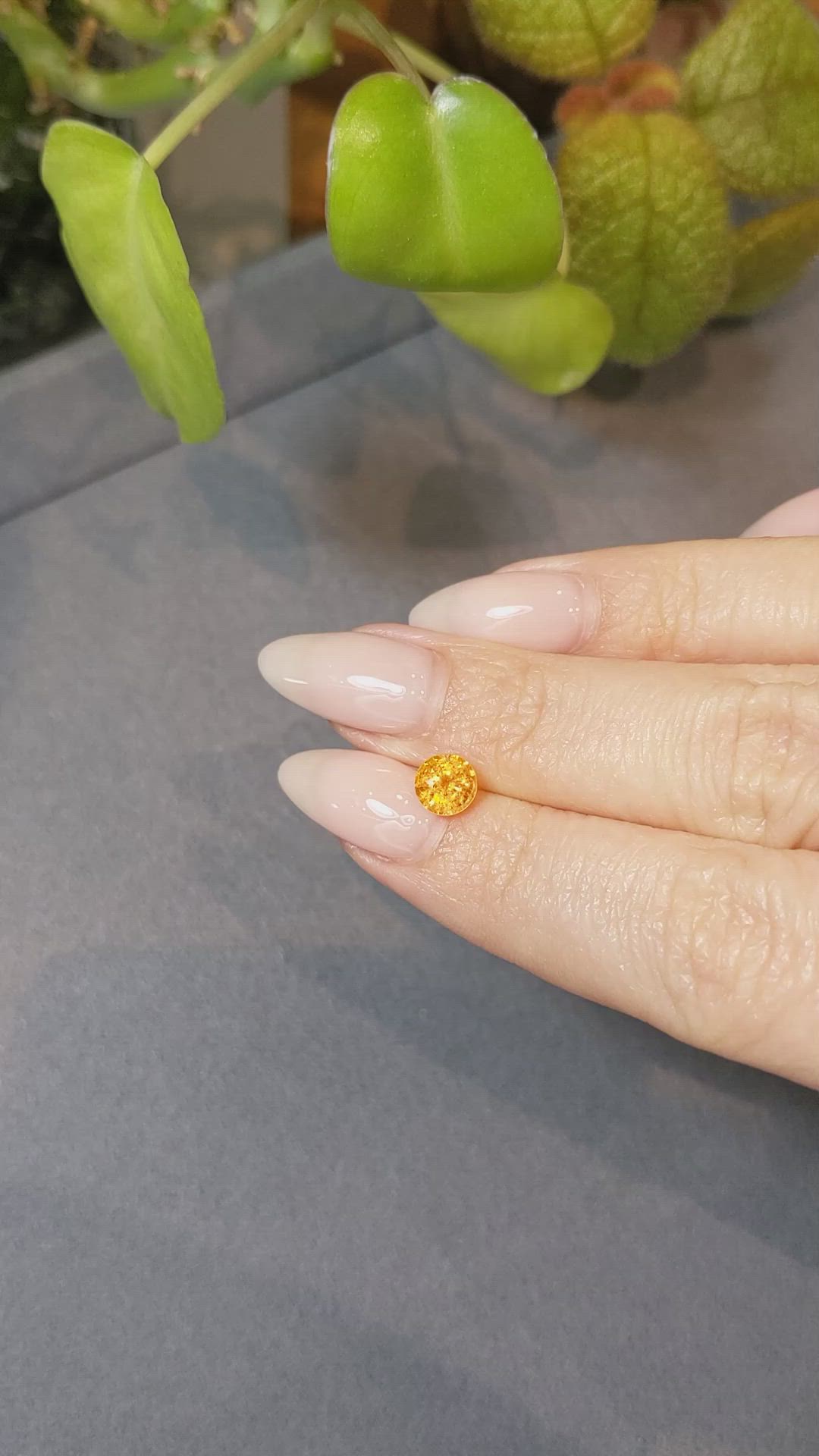 1.23 Ct. Spessartite Garnet from Namibia Size Video