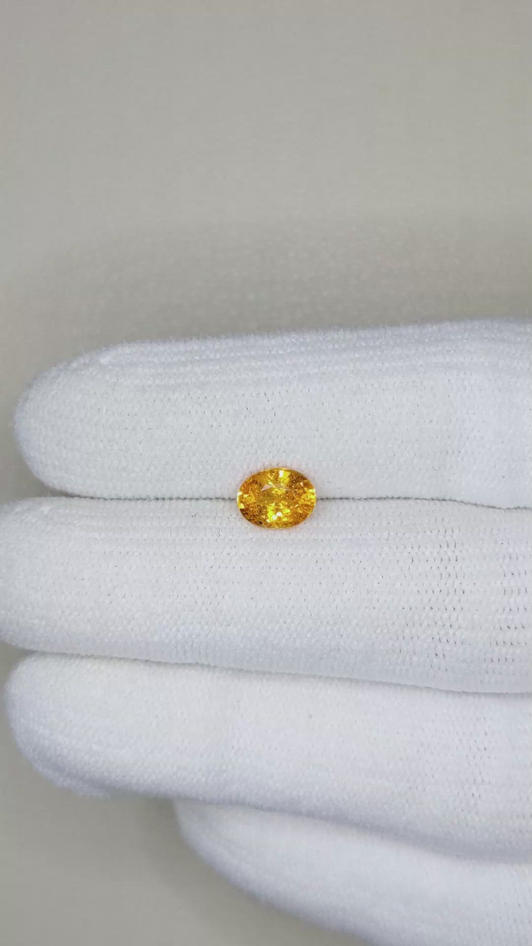 1.14 Ct. Spessartite Garnet from Namibia Size Video