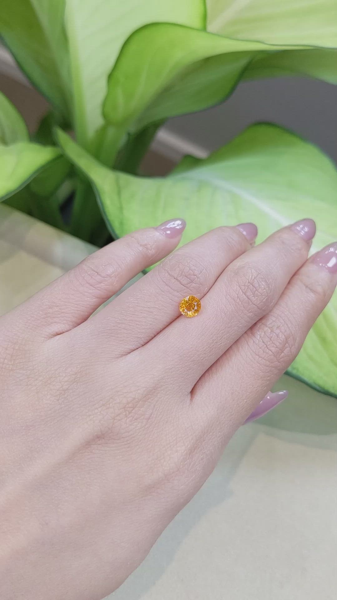 1.08 Ct. Spessartite Garnet from Namibia Size Video