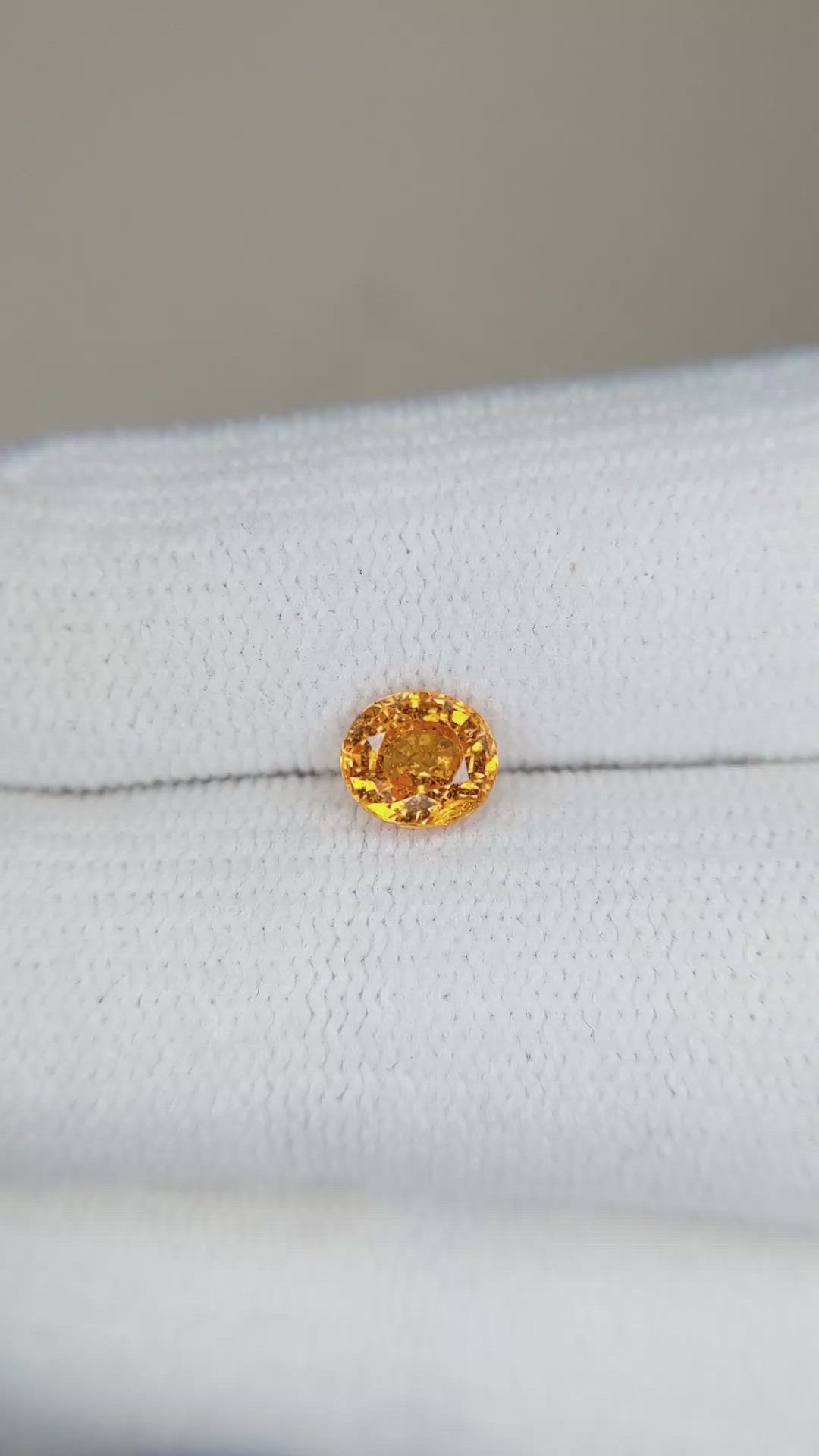0.82 Ct. Spessartite Garnet from Namibia Size Video