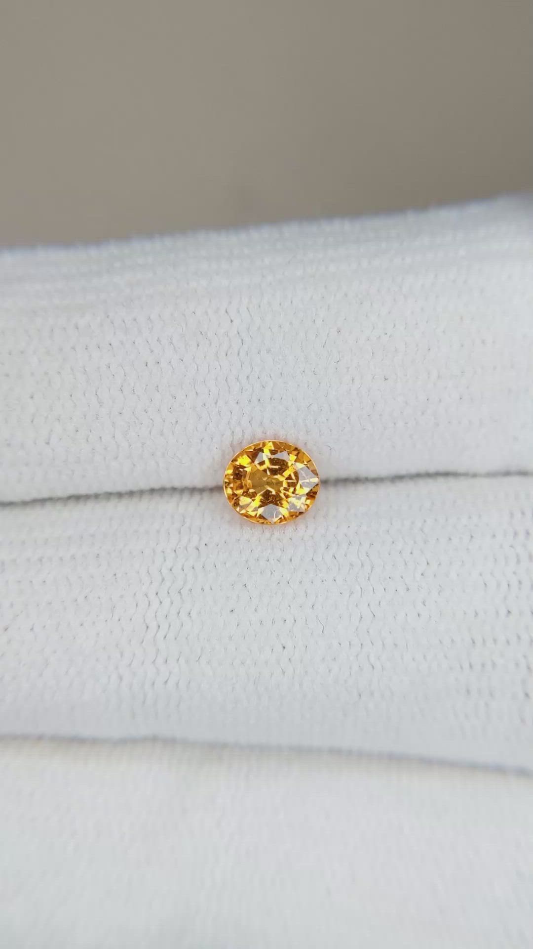 0.64 Ct. Spessartite Garnet from Namibia Size Video