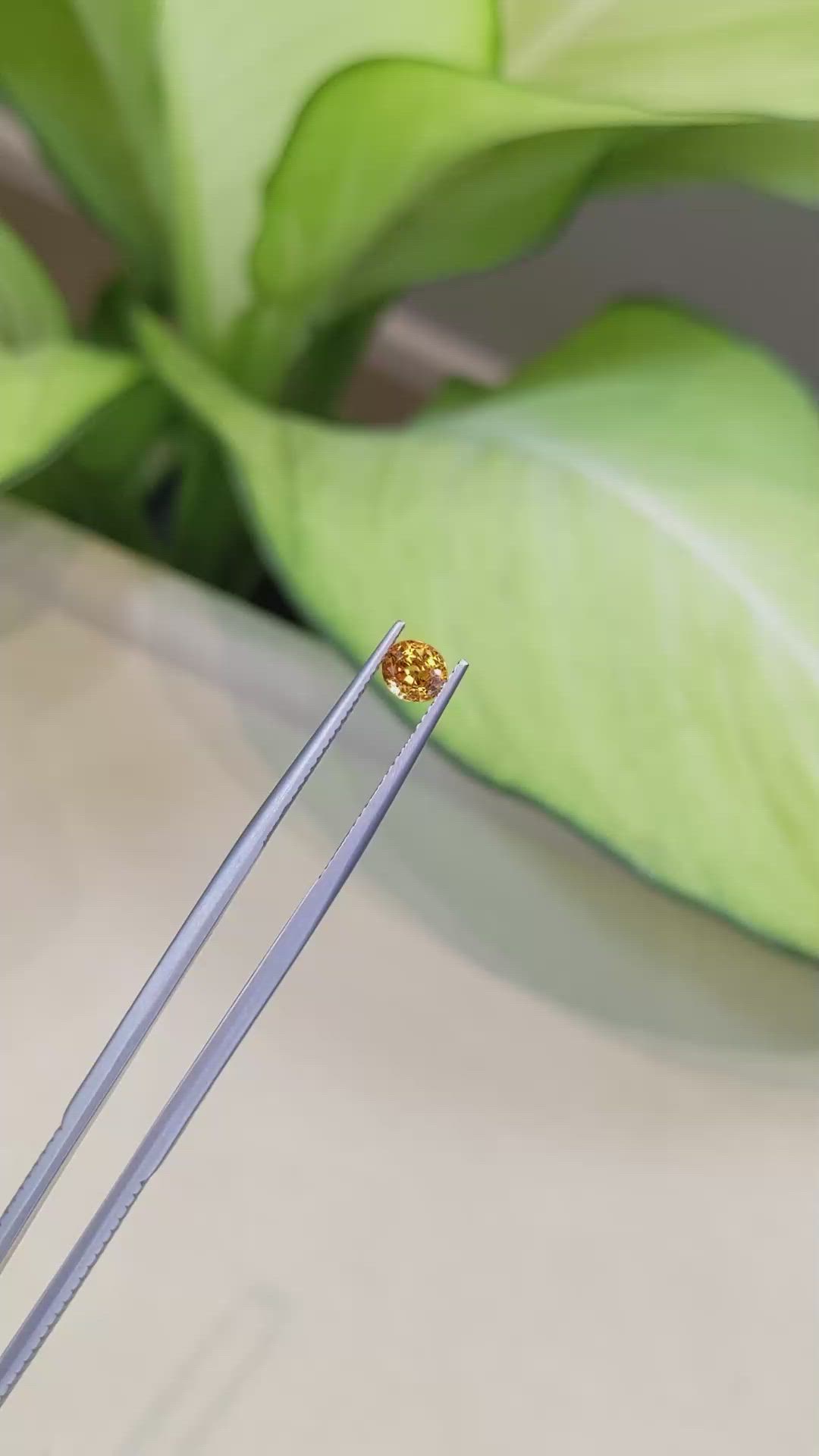 0.64 Ct. Spessartite Garnet from Namibia Size Video