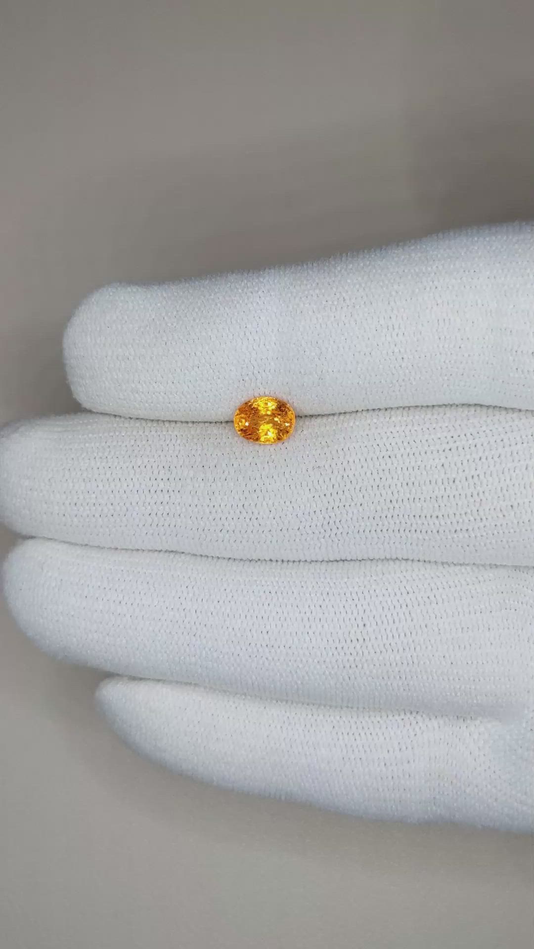 1.16 Ct. Spessartite Garnet from Namibia Size Video