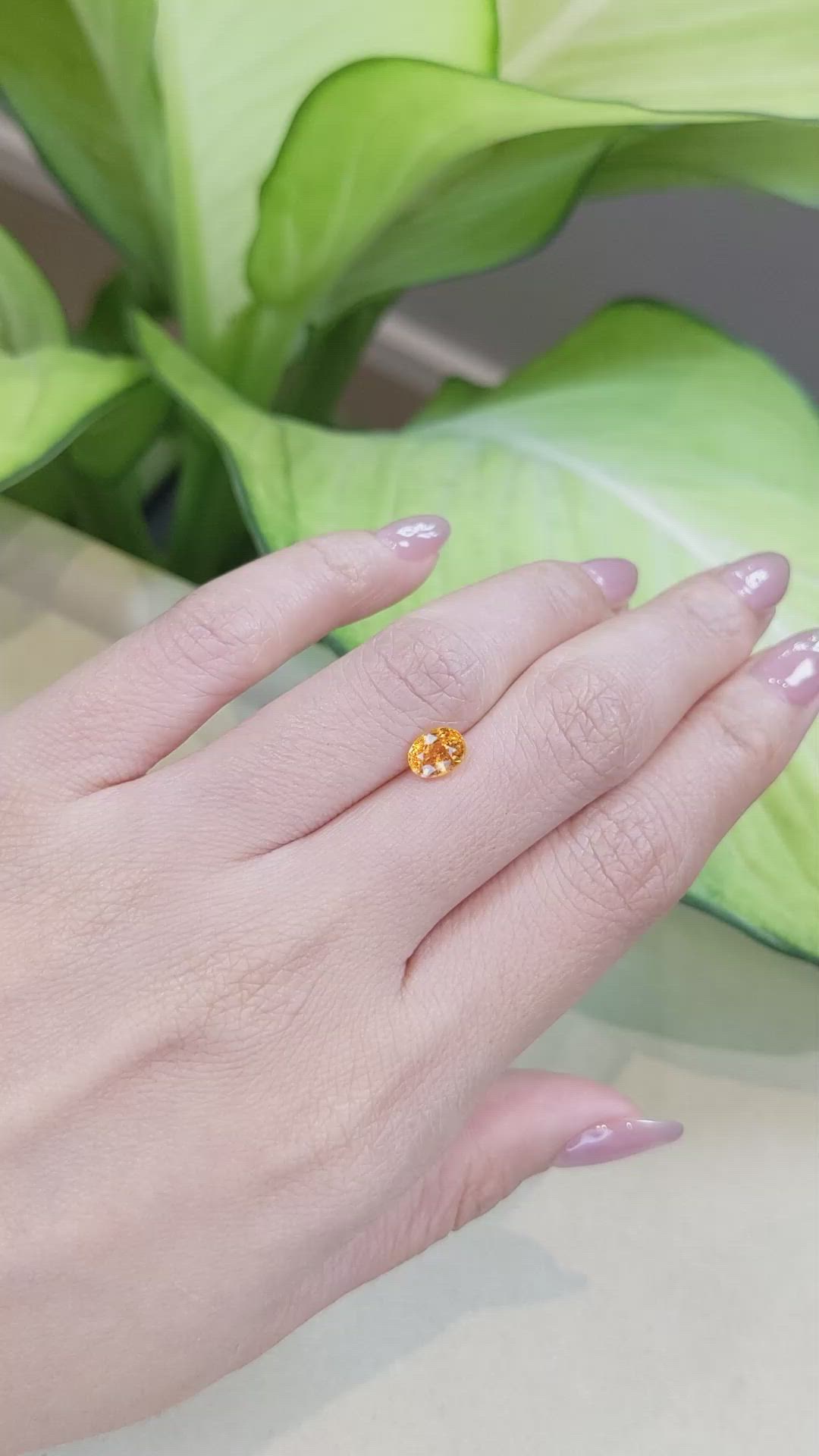 1.16 Ct. Spessartite Garnet from Namibia Size Video