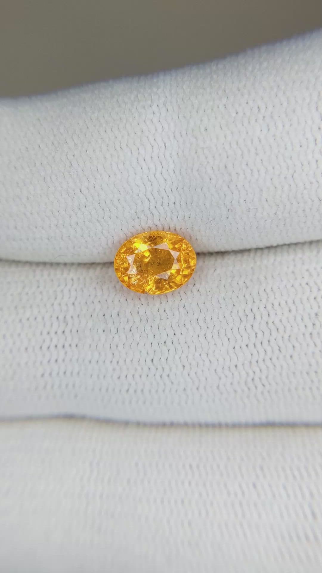 1.60 Ct. Spessartite Garnet from Namibia Size Video