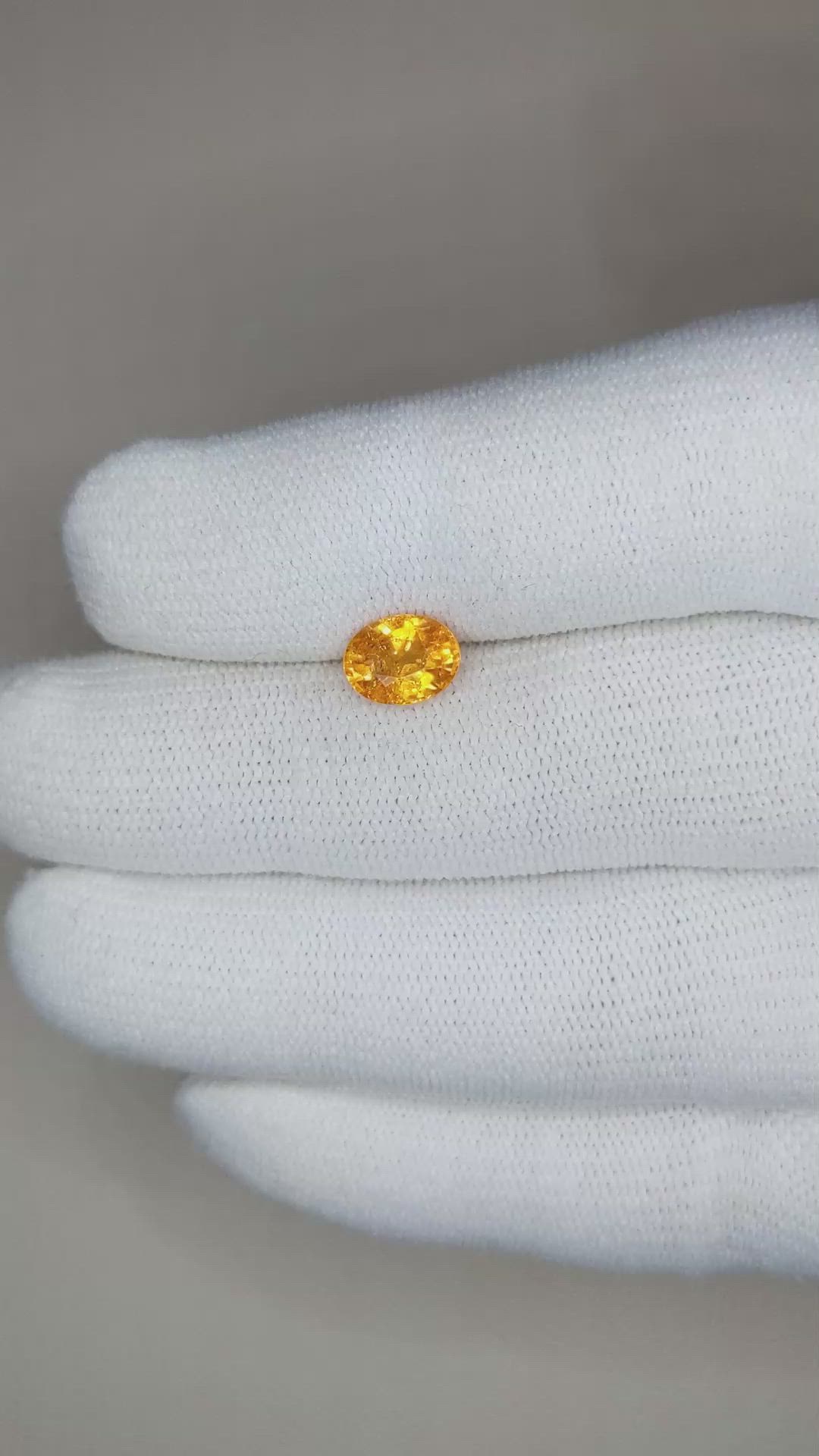 1.60 Ct. Spessartite Garnet from Namibia Size Video