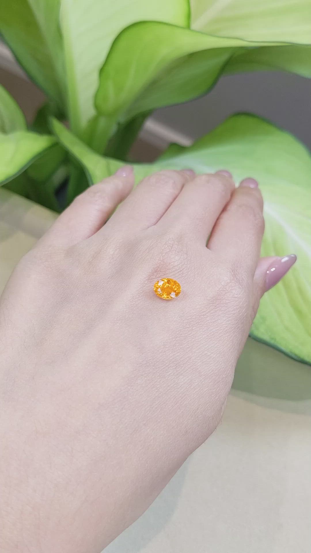 1.60 Ct. Spessartite Garnet from Namibia Size Video