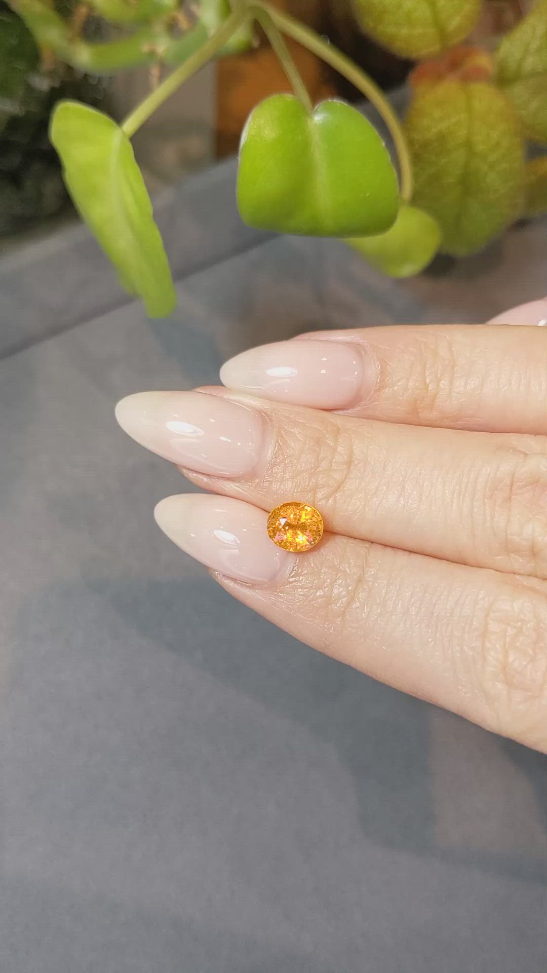 1.47 Ct. Spessartite Garnet from Namibia Size Video