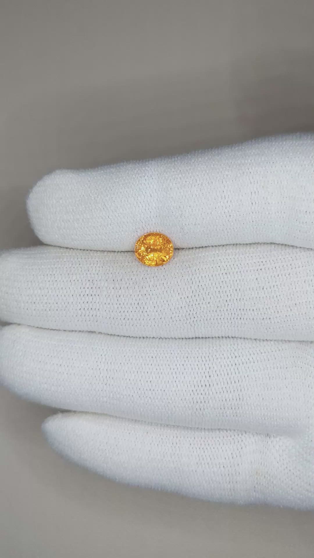 1.47 Ct. Spessartite Garnet from Namibia Size Video