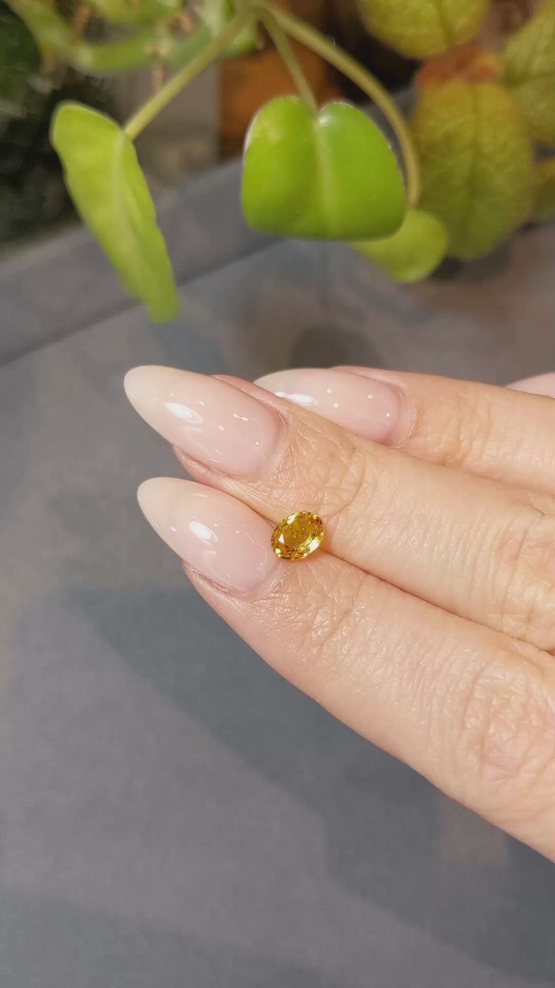 0.81 Ct. Spessartite Garnet from Namibia Size Video