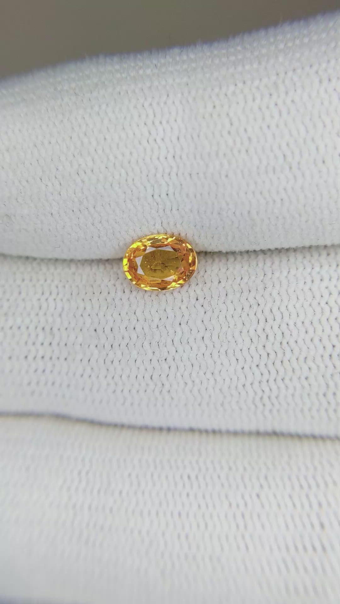 0.81 Ct. Spessartite Garnet from Namibia Size Video