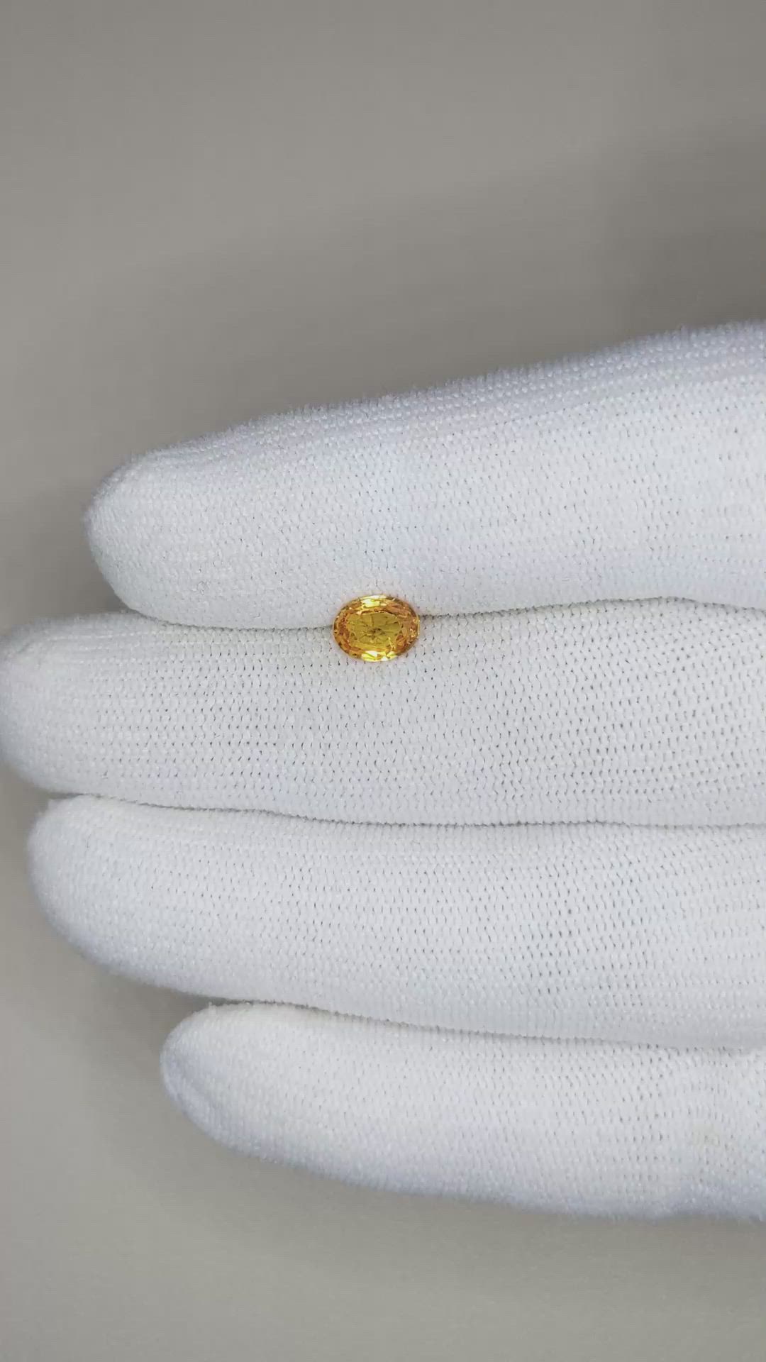 0.81 Ct. Spessartite Garnet from Namibia Size Video