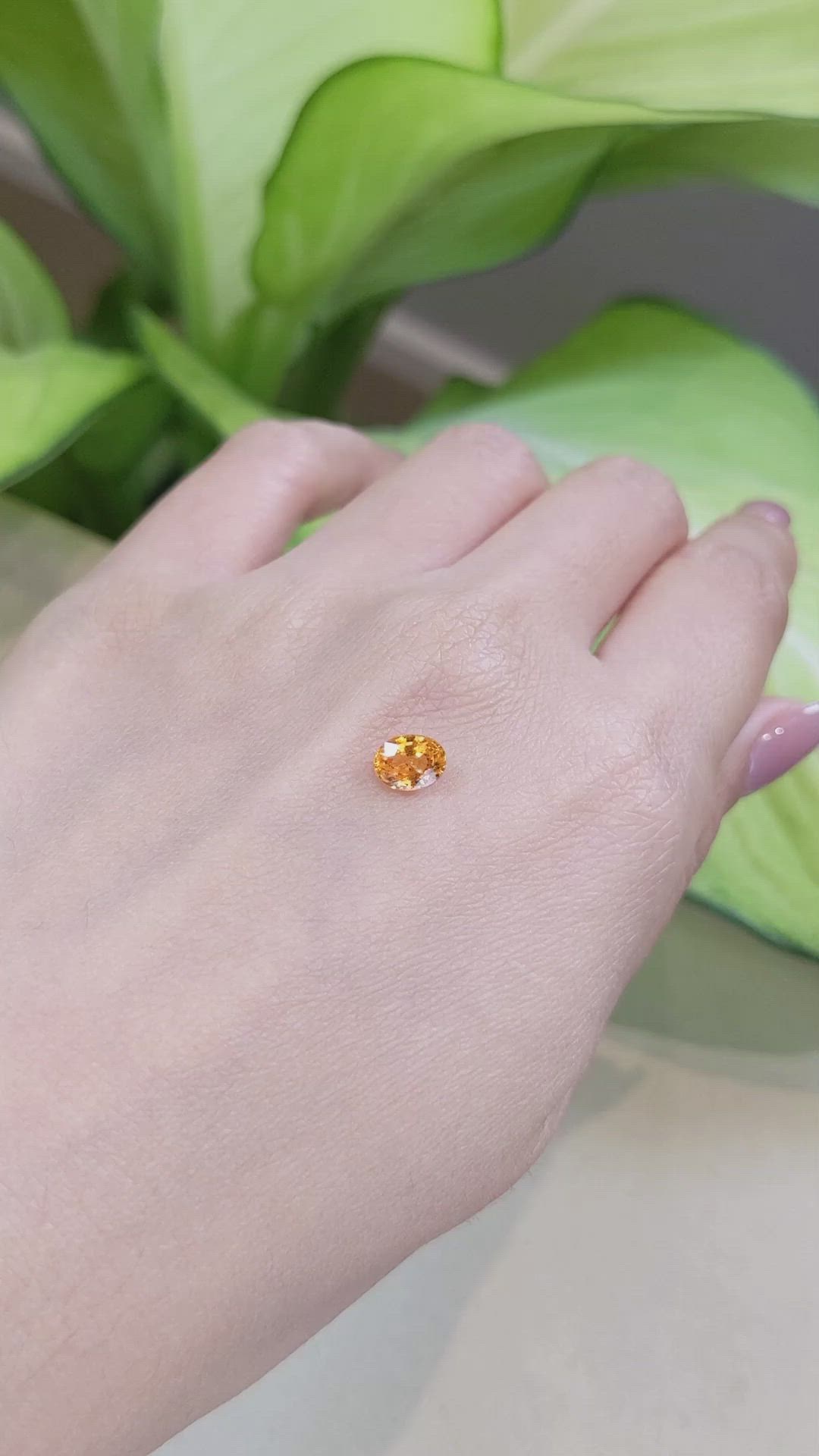 1.04 Ct. Spessartite Garnet from Namibia Size Video