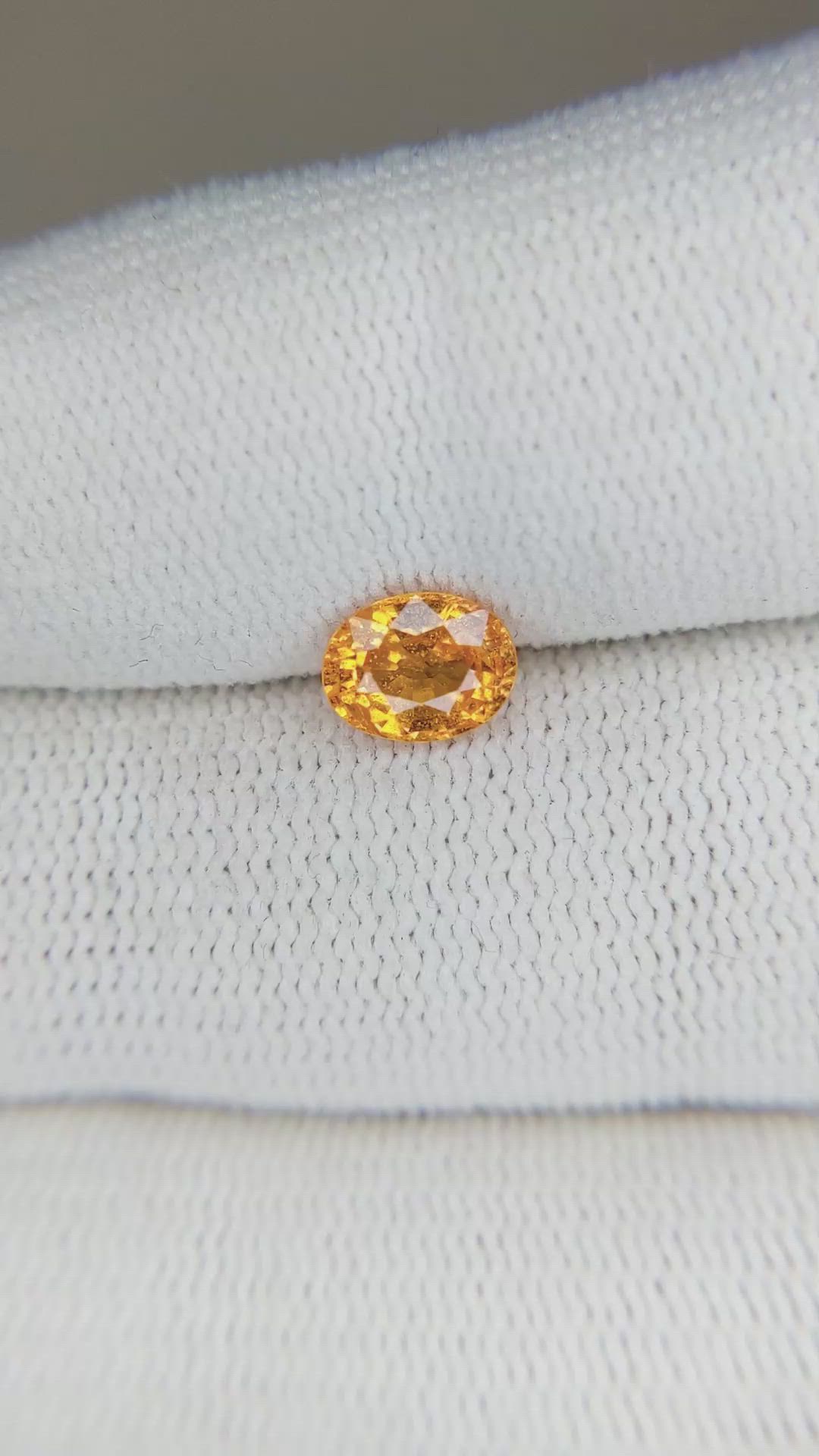 1.04 Ct. Spessartite Garnet from Namibia Size Video