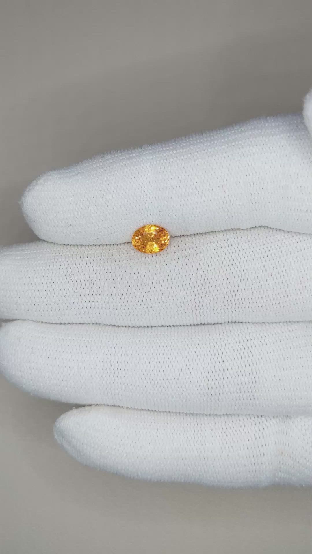 1.04 Ct. Spessartite Garnet from Namibia Size Video