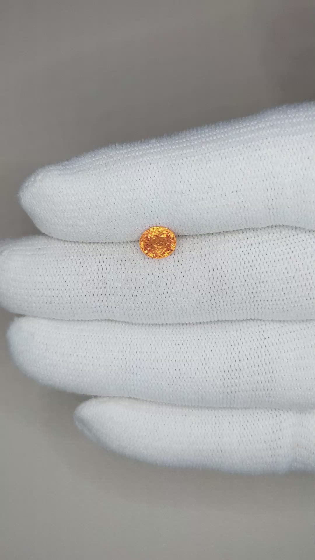 1.08 Ct. Spessartite Garnet from Namibia Size Video