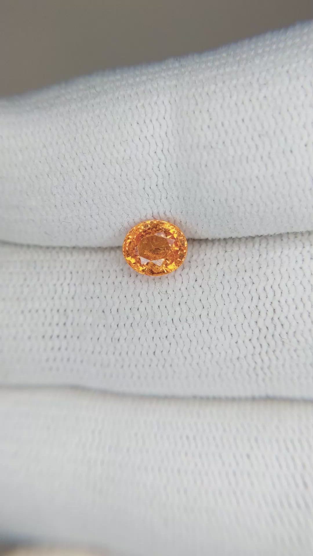 1.08 Ct. Spessartite Garnet from Namibia Size Video