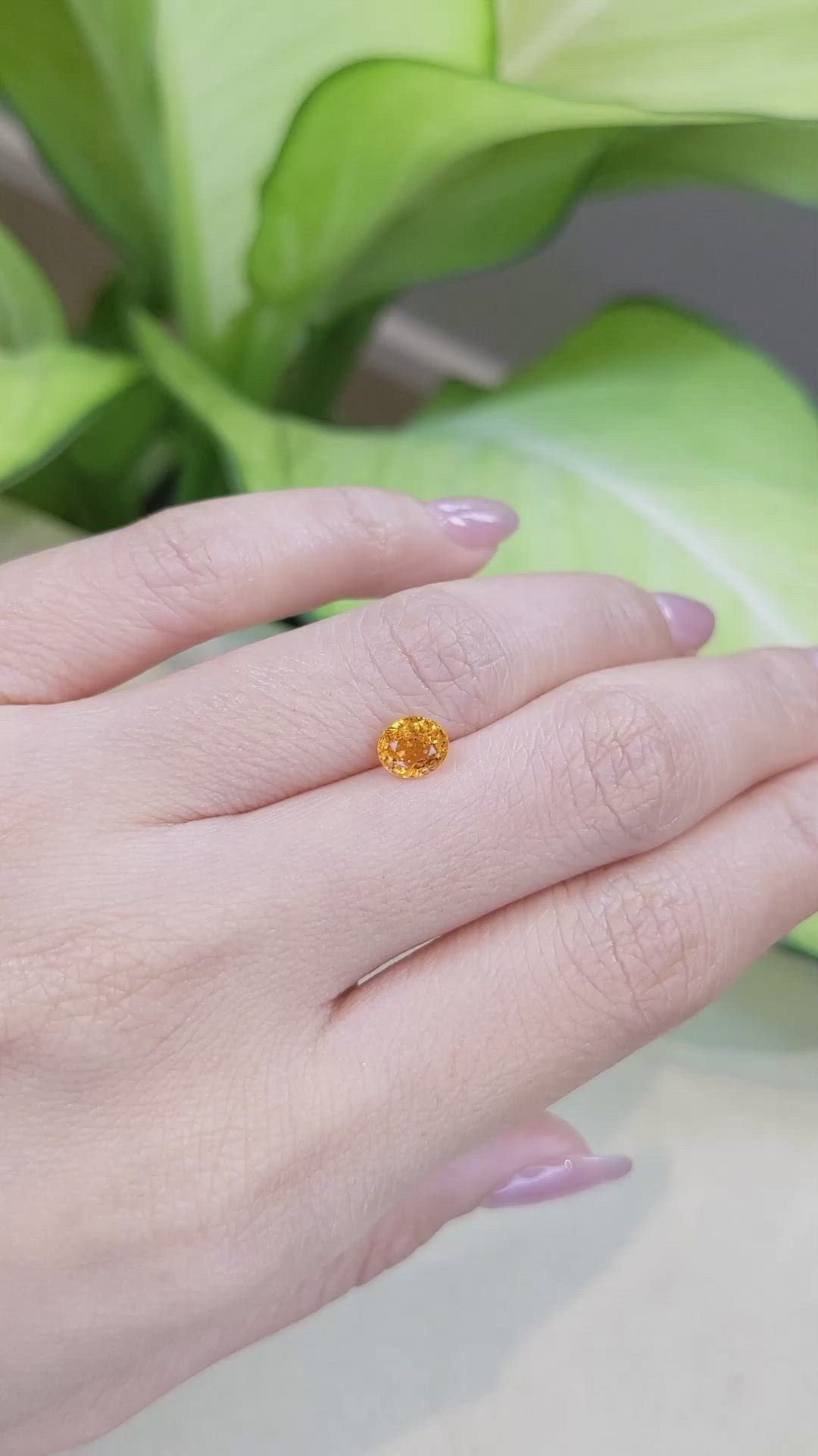 1.08 Ct. Spessartite Garnet from Namibia Size Video