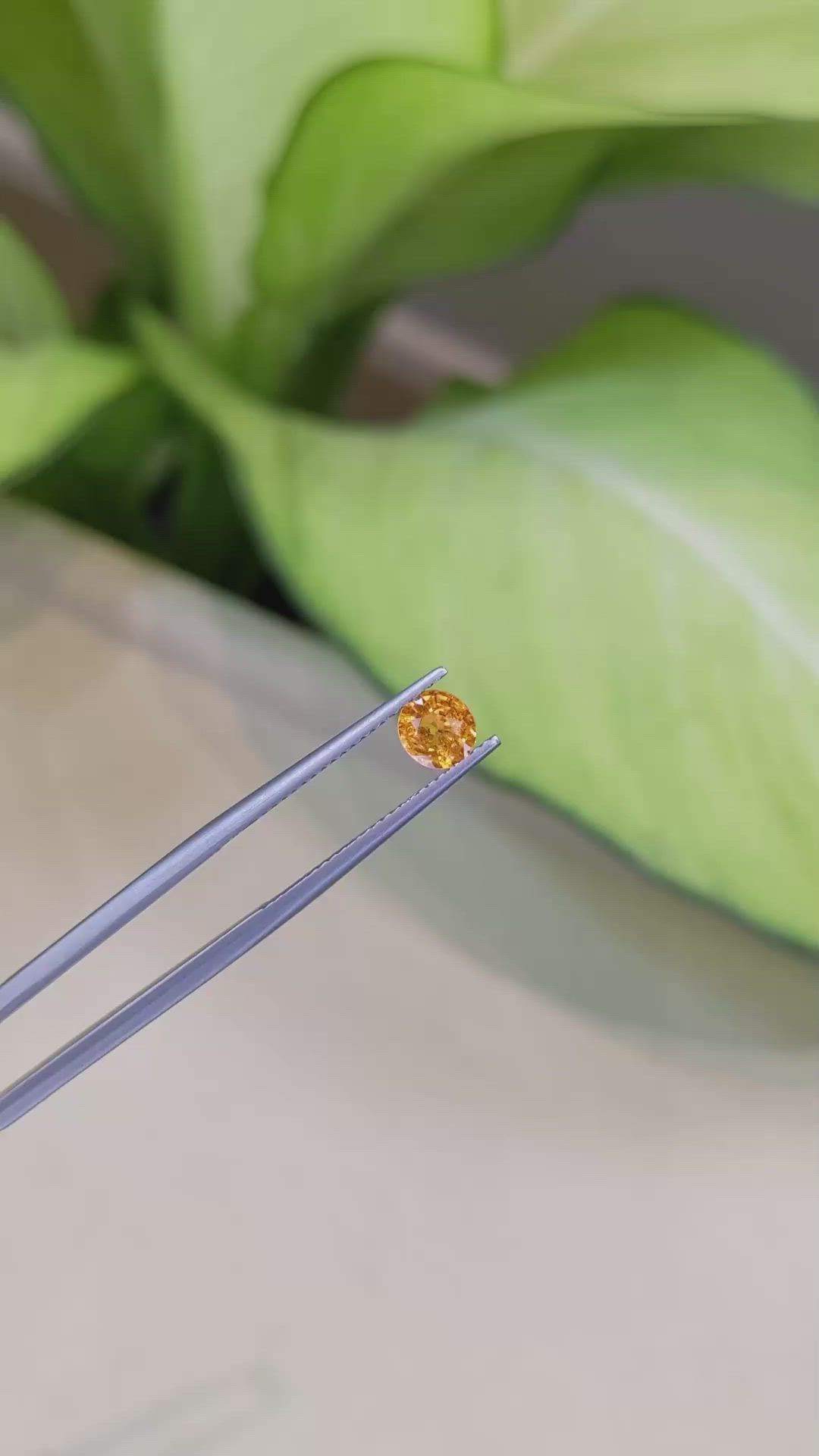 0.82 Ct. Spessartite Garnet from Namibia Size Video