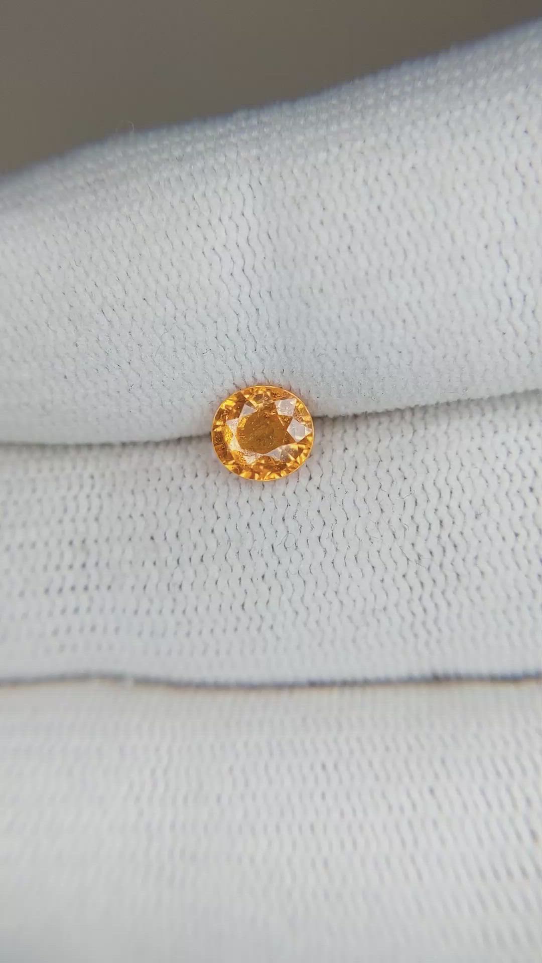 0.82 Ct. Spessartite Garnet from Namibia Size Video