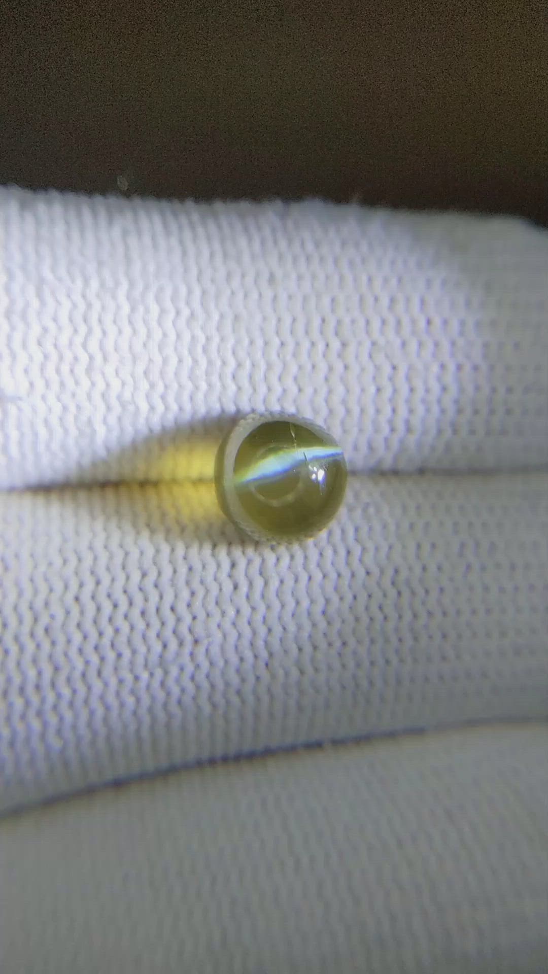 2.93 Ct. Cabochon Chrysoberyl from Ceylon (Sri Lanka) Size Video