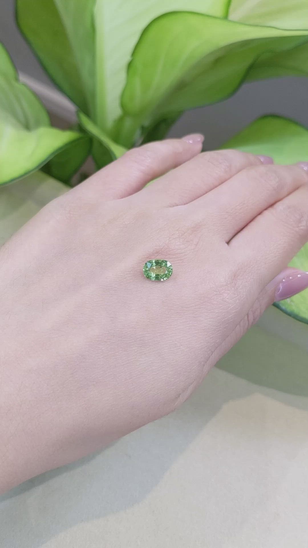 1.63 Ct. Tsavorite Garnet from Tanzania Size Video