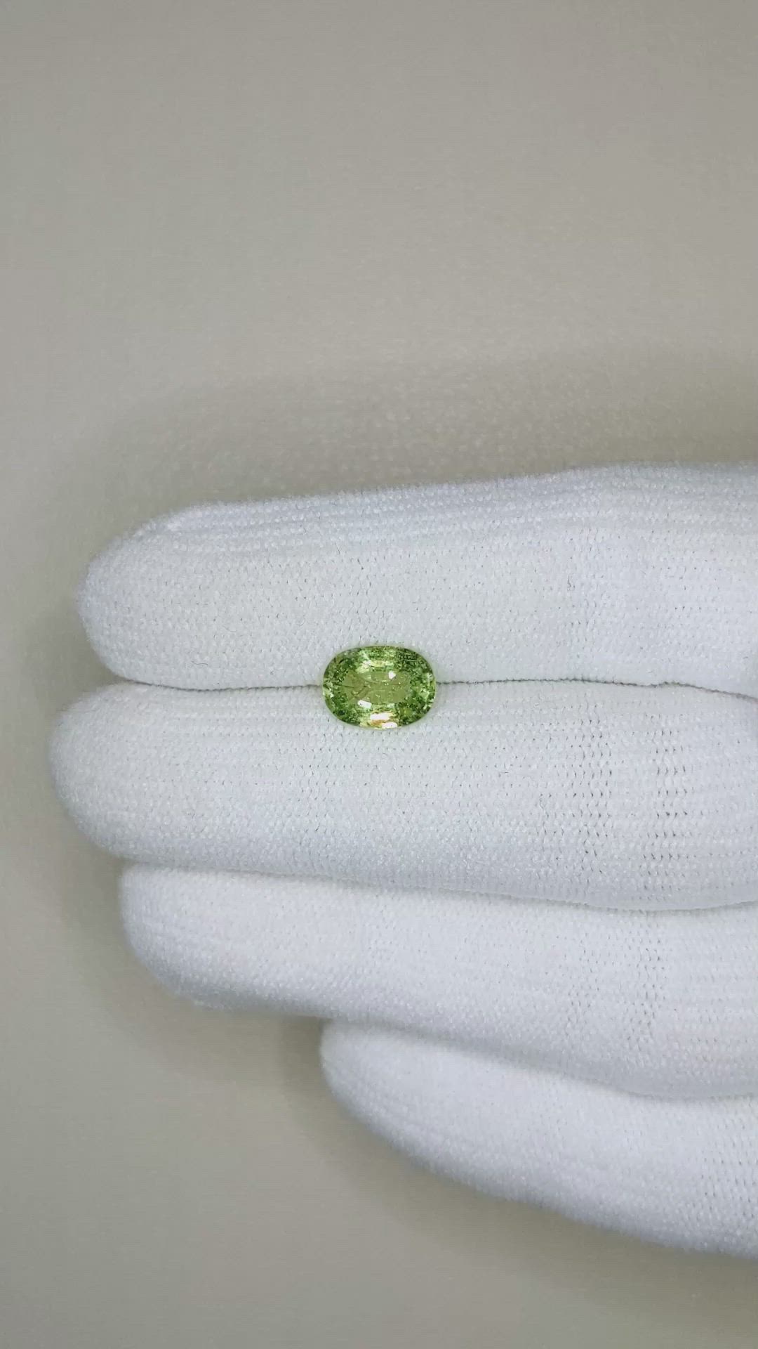 1.63 Ct. Tsavorite Garnet from Tanzania Size Video