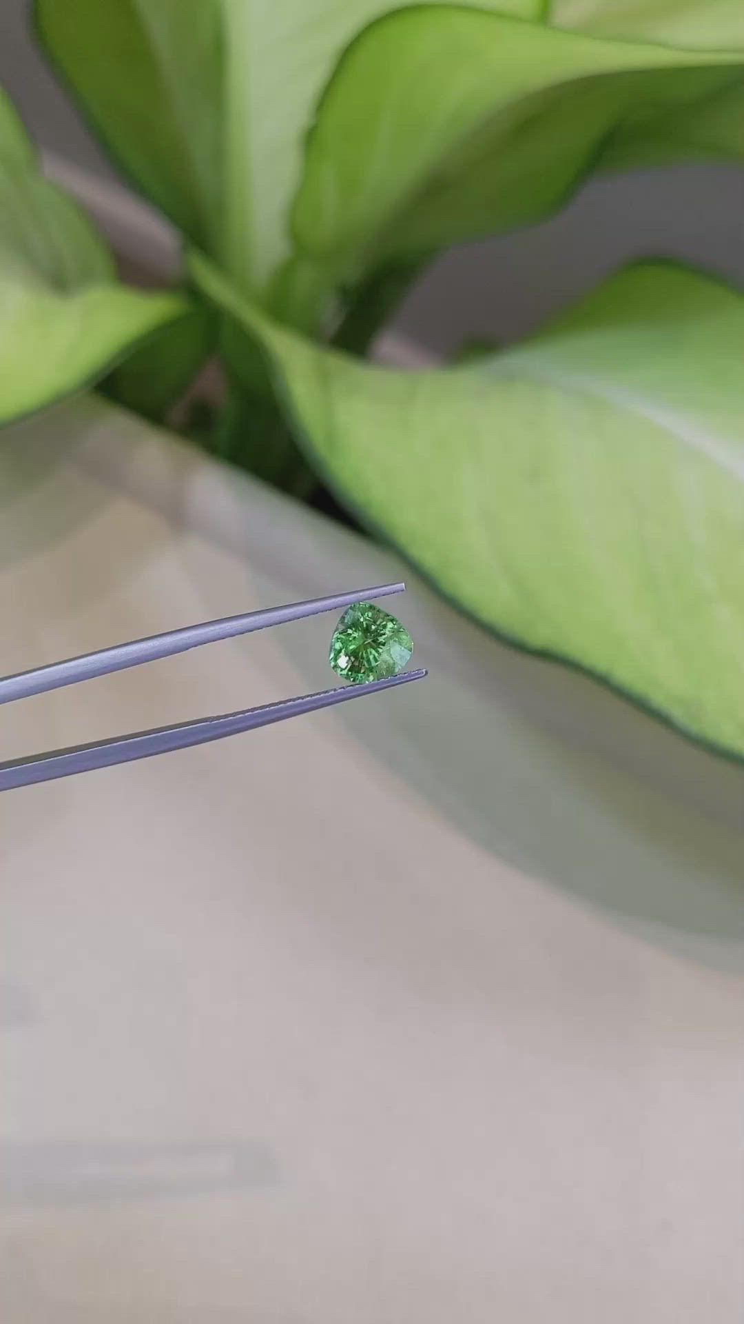 2.11 Ct. Tsavorite Garnet from Tanzania Size Video