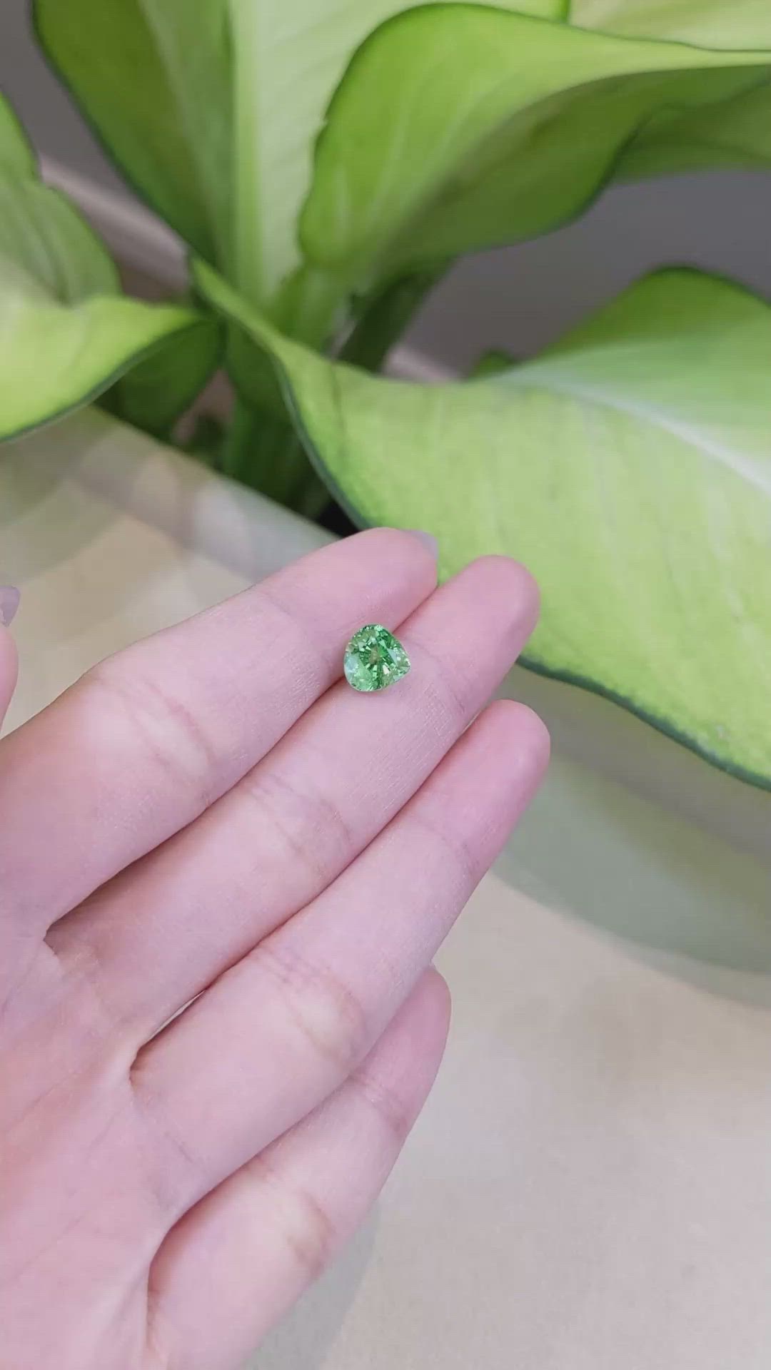 2.11 Ct. Tsavorite Garnet from Tanzania Size Video