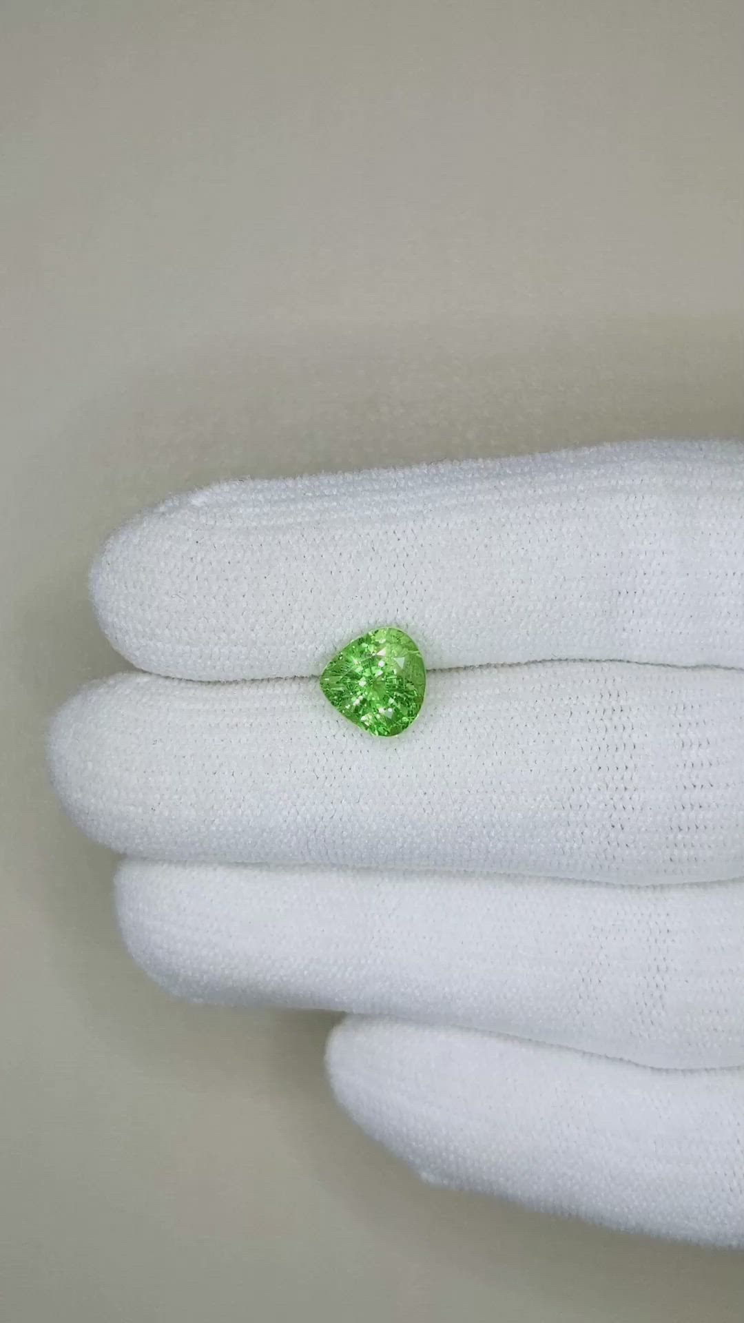2.11 Ct. Tsavorite Garnet from Tanzania Size Video