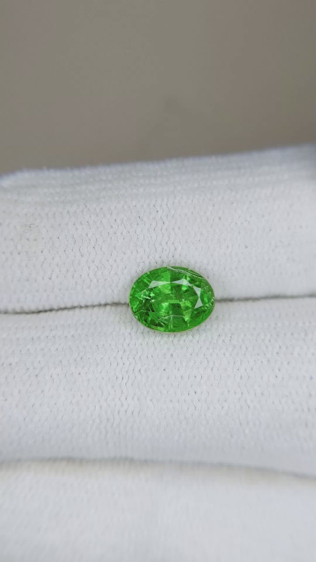 1.67 Ct. Tsavorite Garnet from Tanzania Size Video