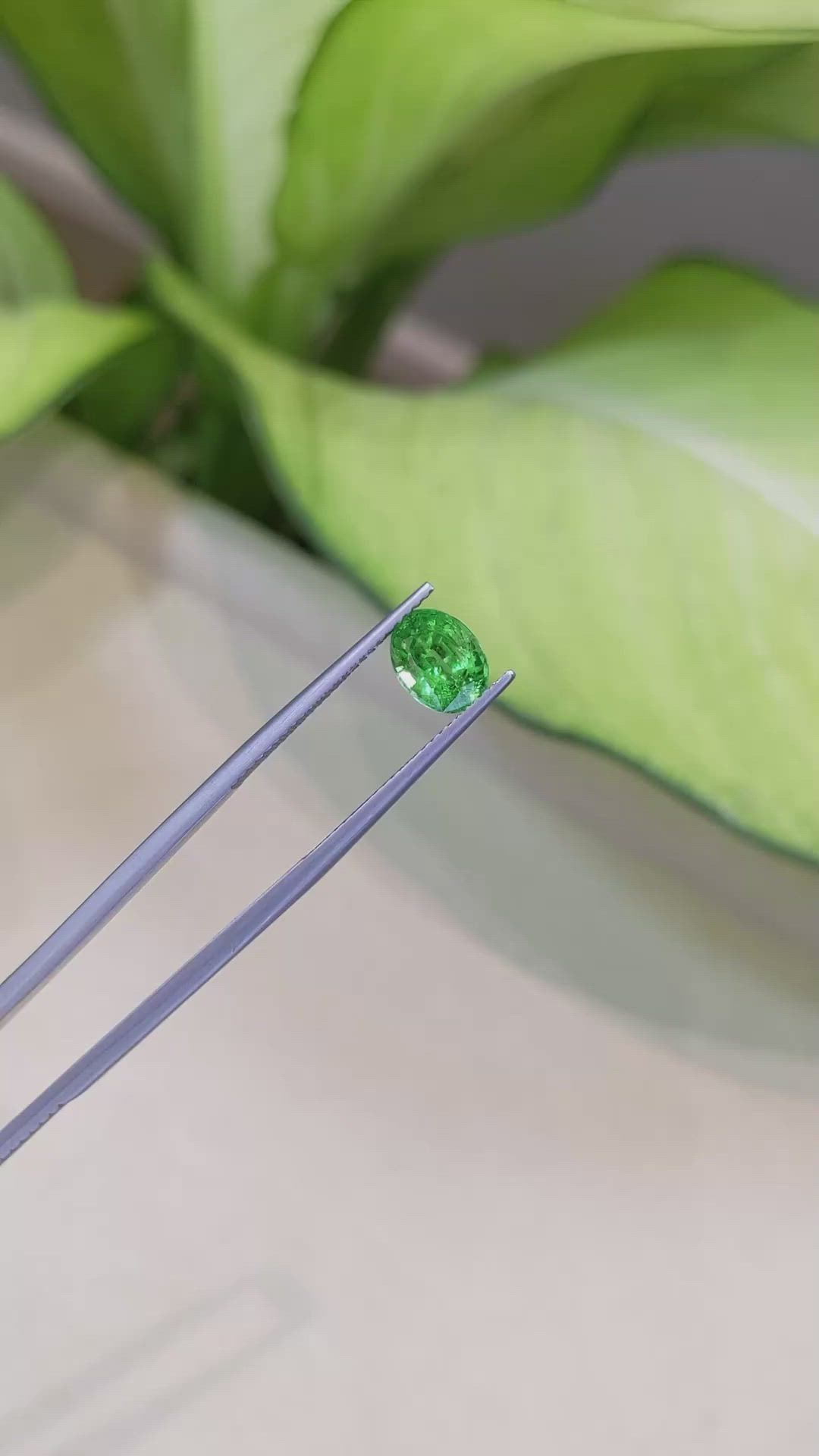 1.67 Ct. Tsavorite Garnet from Tanzania Size Video