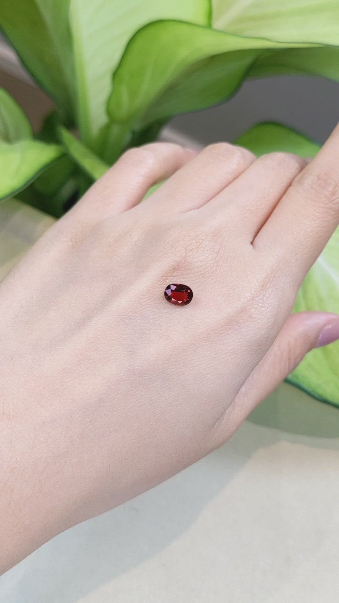1.14 Ct. Red Spinel from Burma (Myanmar) Size Video