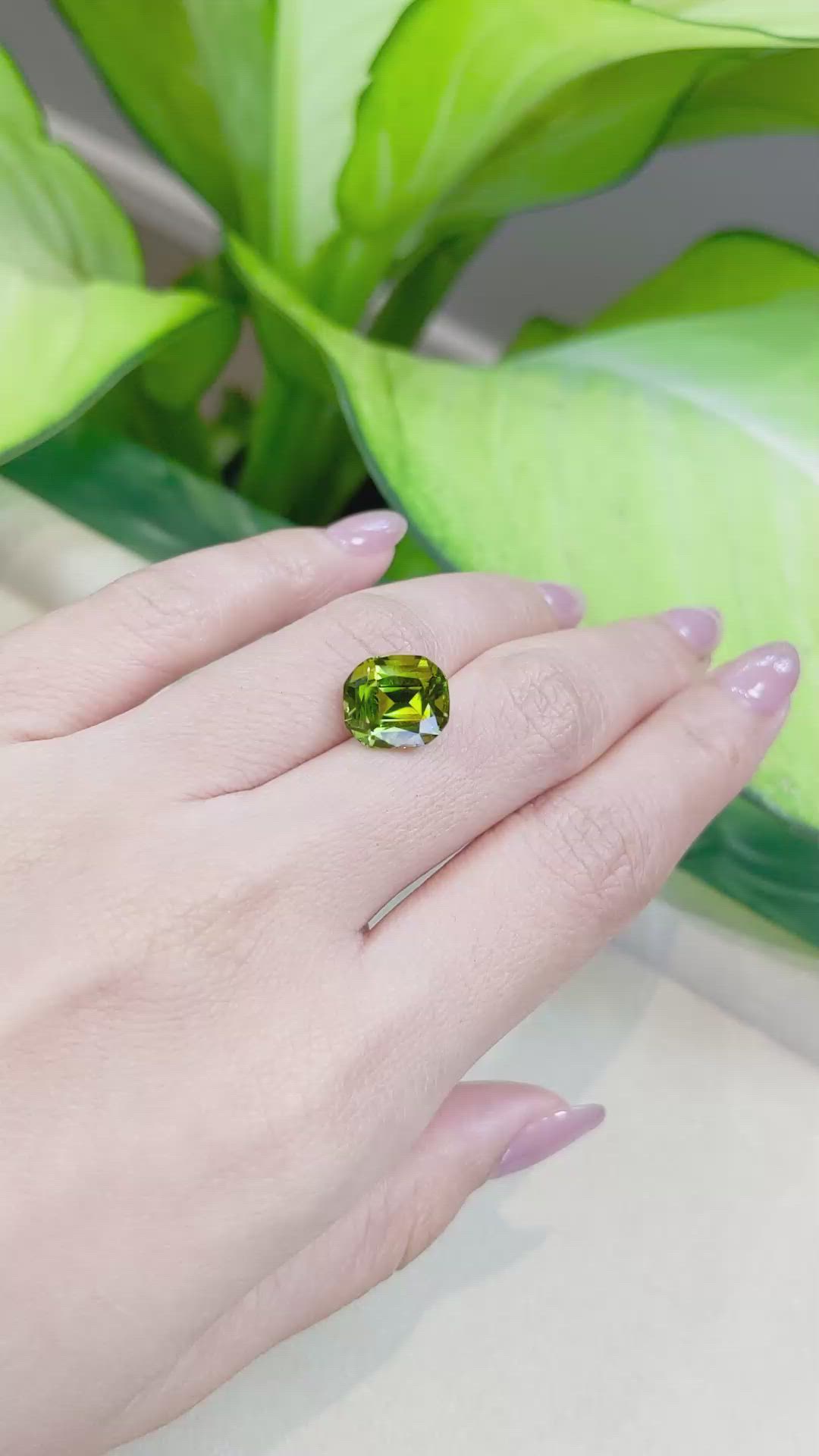 5.68 Ct. Peridot from Burma (Myanmar) Size Video