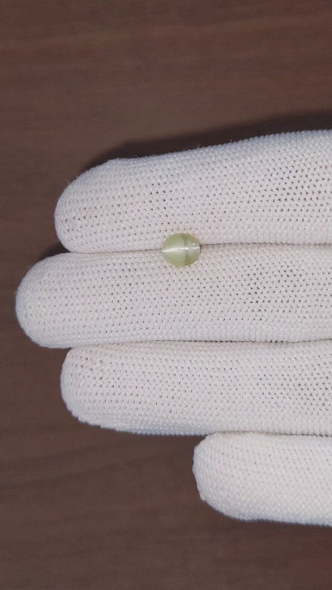 1.49 Ct. Cabochon Chrysoberyl from Ceylon (Sri Lanka) Size Video