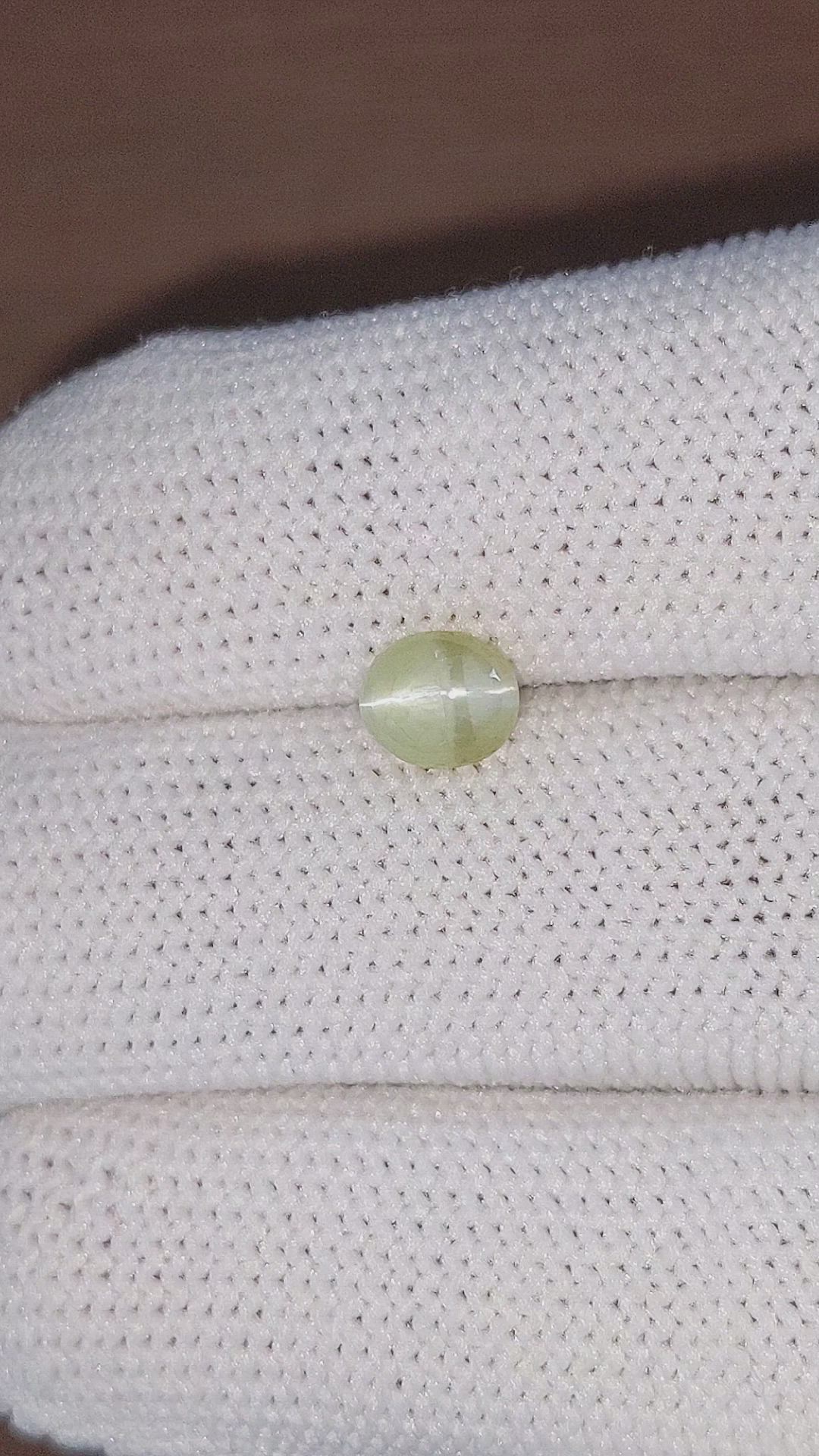 1.49 Ct. Cabochon Chrysoberyl from Ceylon (Sri Lanka) Size Video