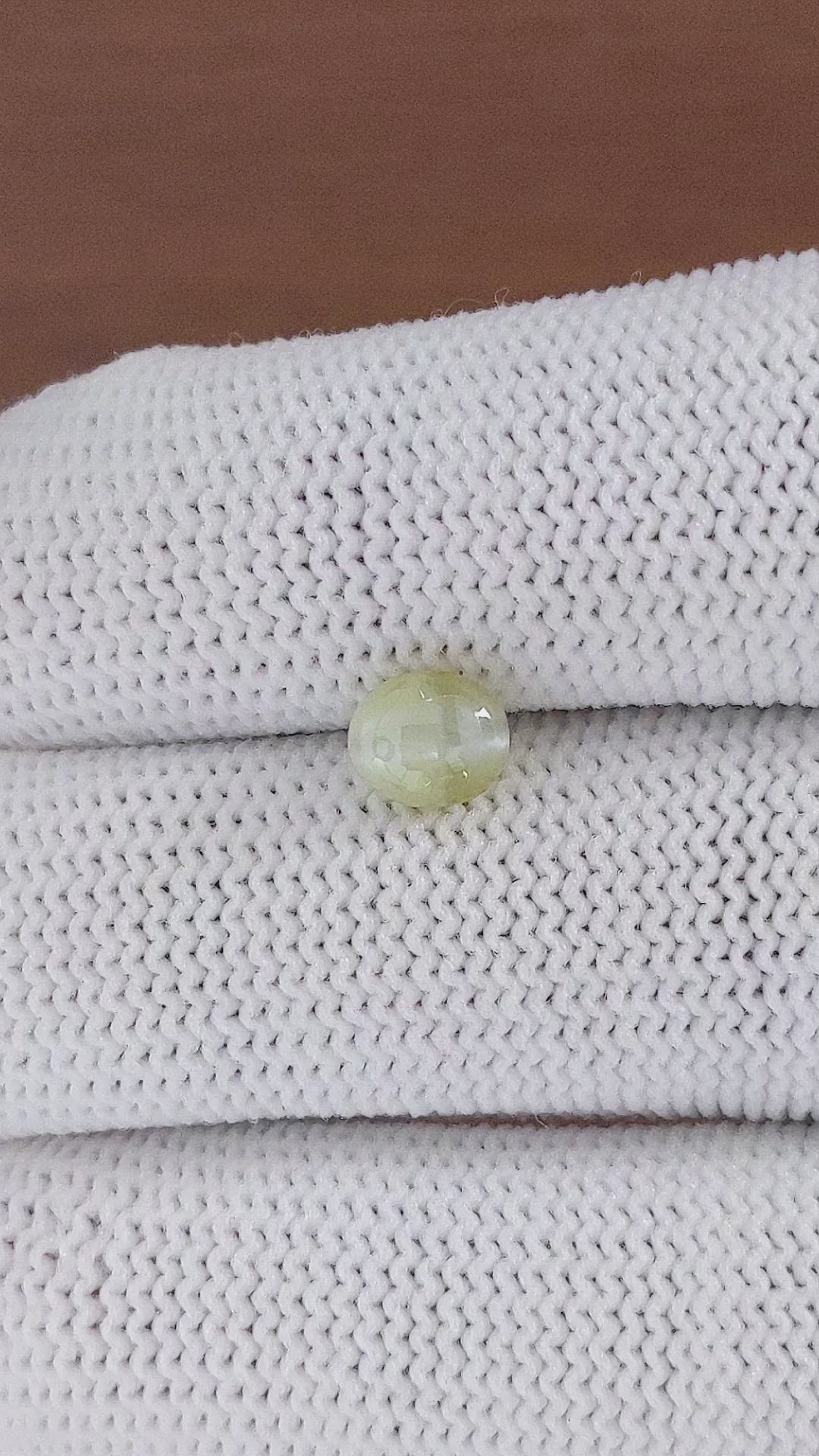1.49 Ct. Cabochon Chrysoberyl from Ceylon (Sri Lanka) Size Video