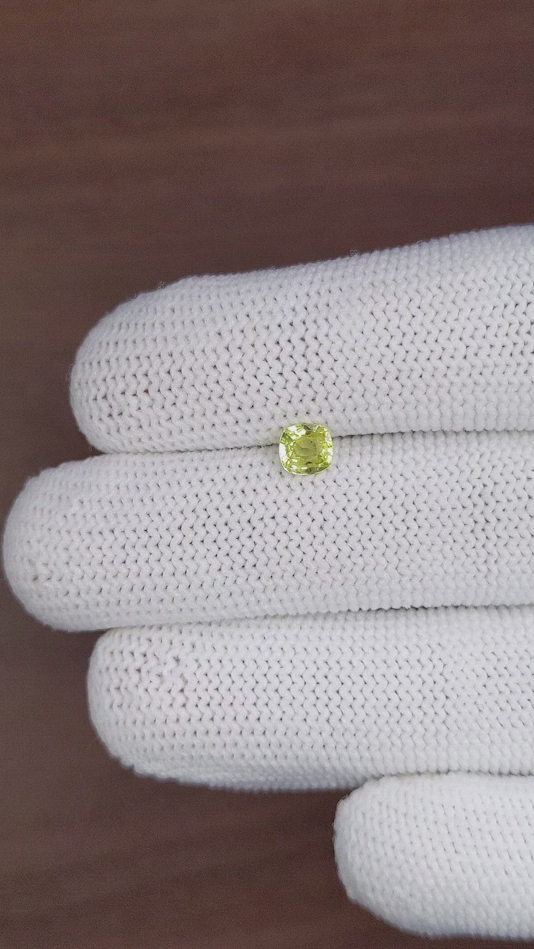 0.67 Ct. Chrysoberyl from Ceylon (Sri Lanka) Size Video