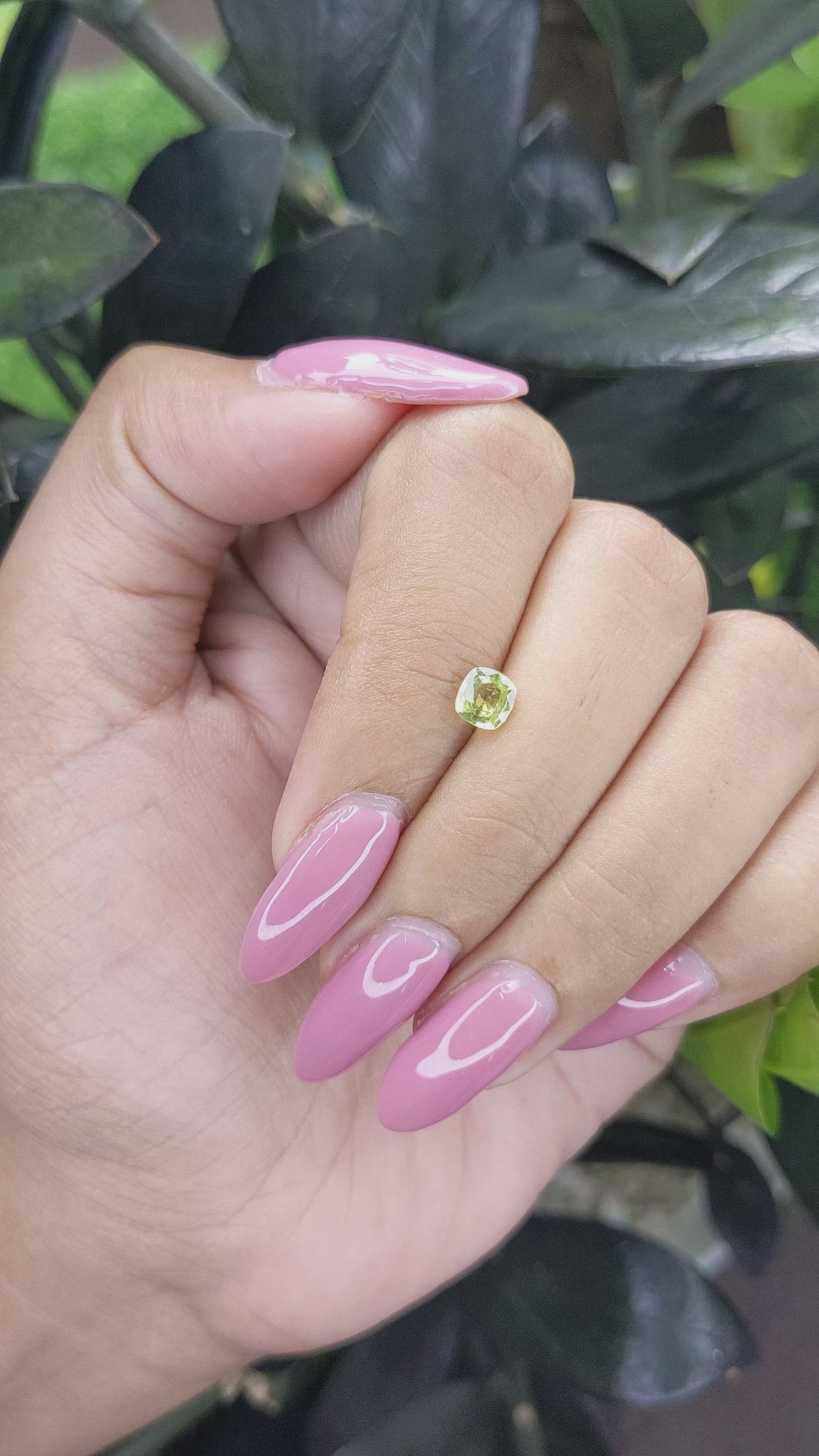 0.67 Ct. Chrysoberyl from Ceylon (Sri Lanka) Size Video