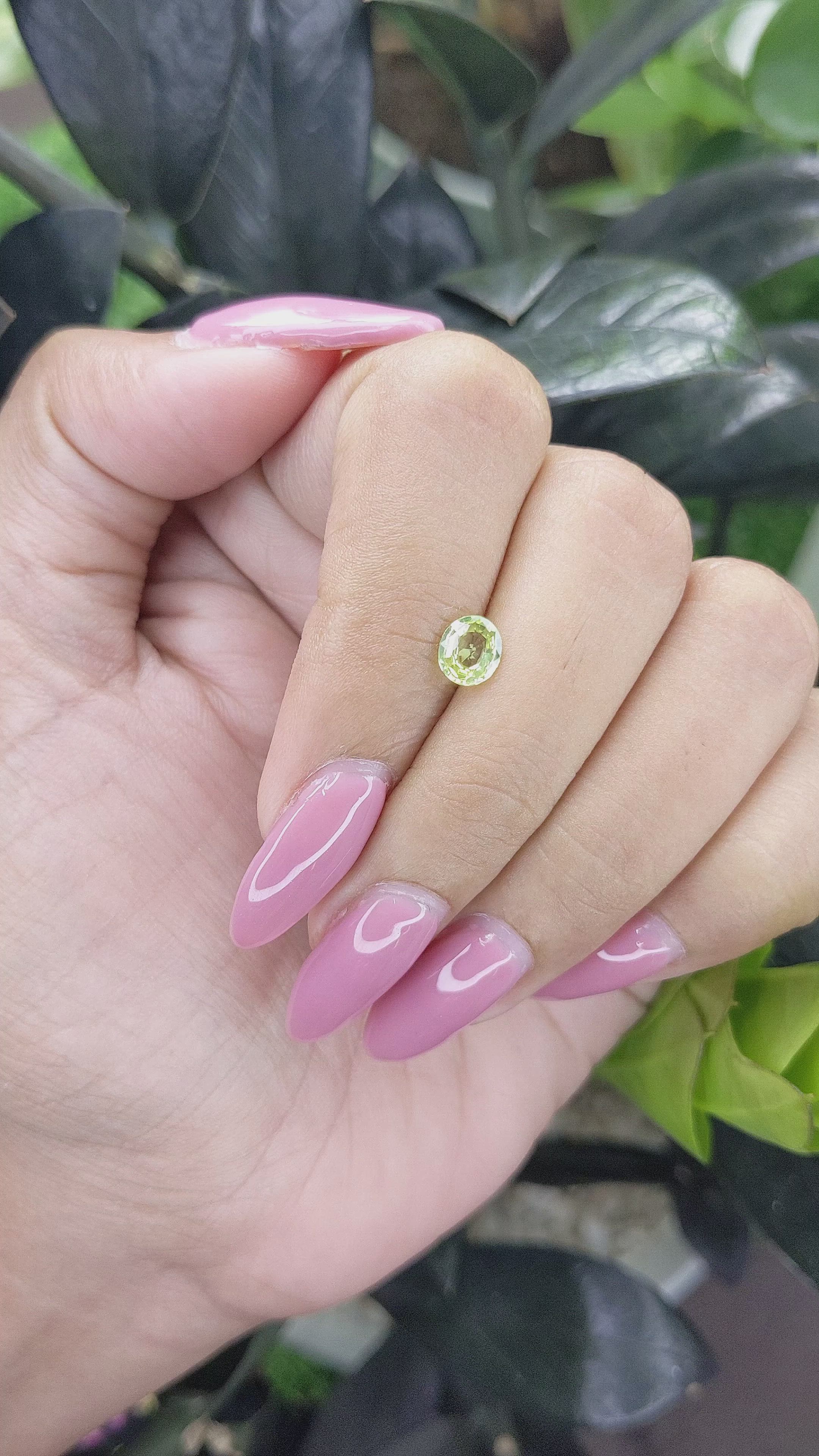 0.65 Ct. Chrysoberyl from Ceylon (Sri Lanka) Size Video