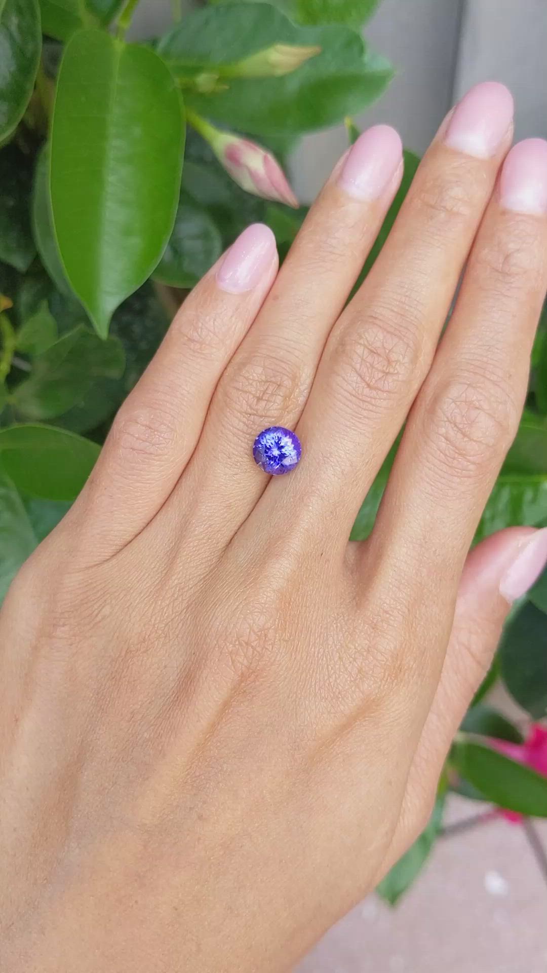 2.49 Ct. Tanzanite from Tanzania Size Video