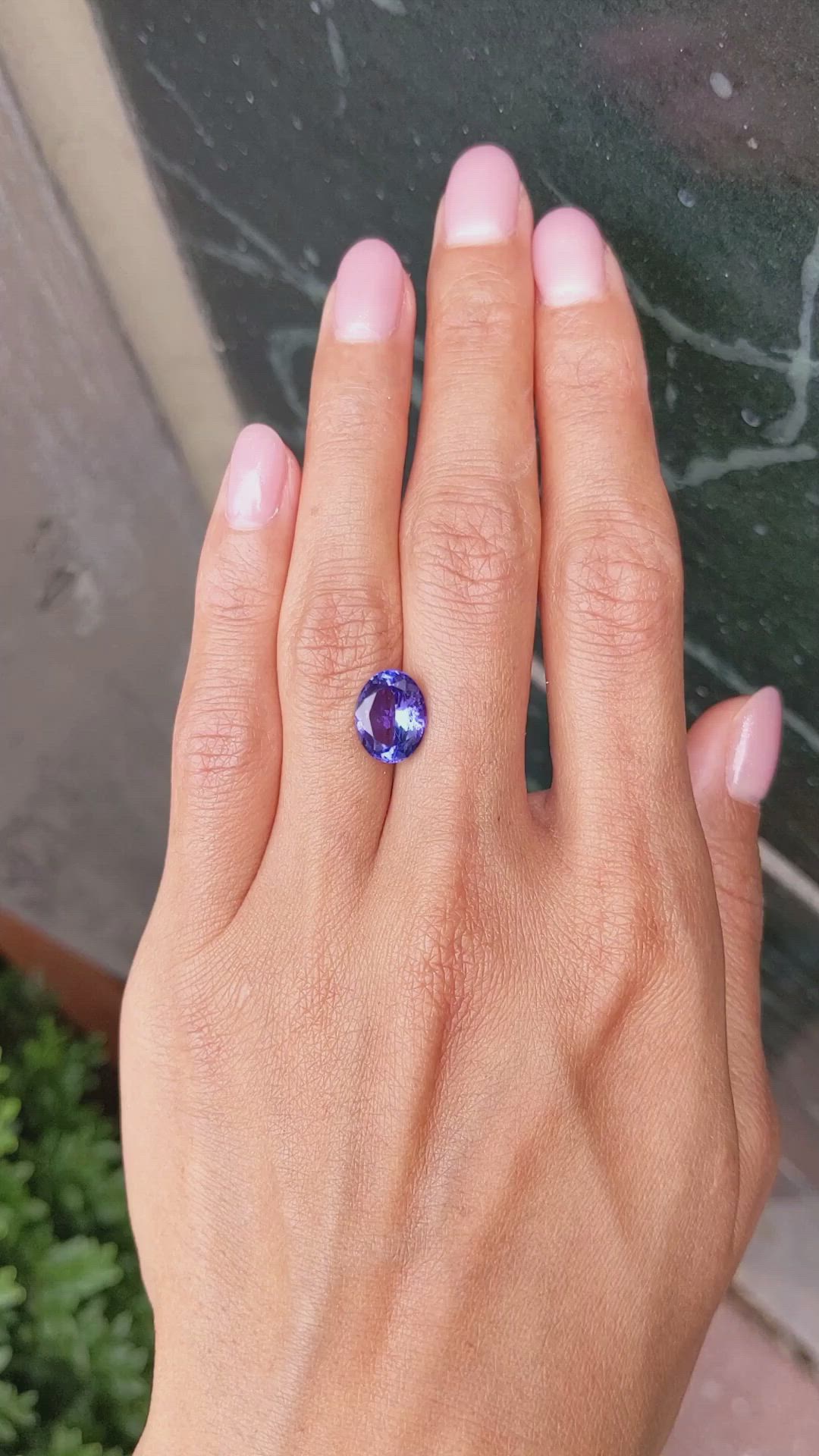 3.62 Ct. Tanzanite from Tanzania Size Video