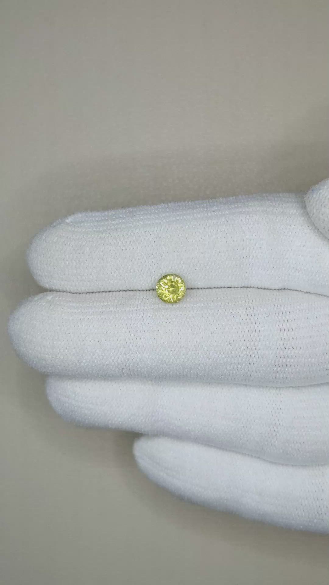 0.88 Ct. Zircon from Ceylon (Sri Lanka) Size Video