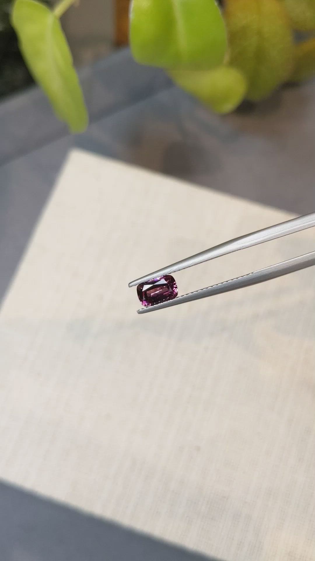 0.77 Ct. Rhodolite Garnet from Ceylon (Sri Lanka) Size Video