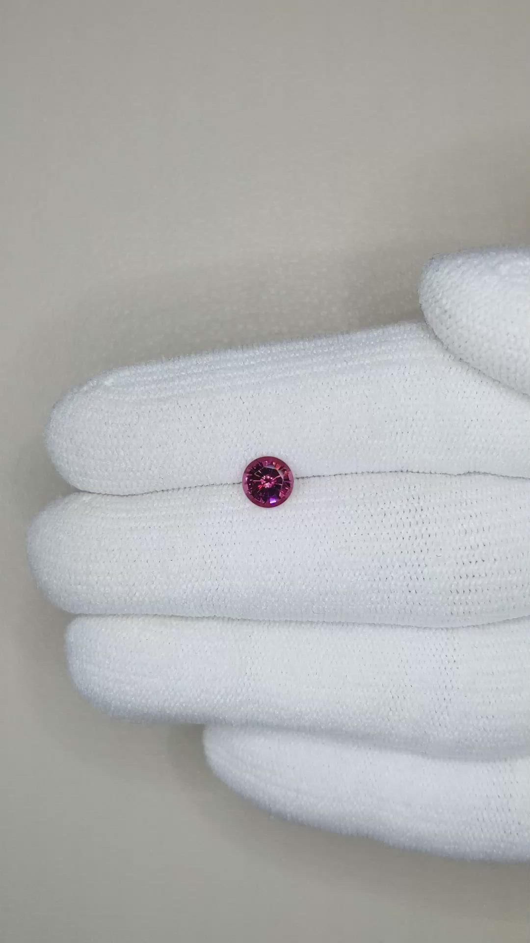 0.71 Ct. Rhodolite Garnet from Ceylon (Sri Lanka) Size Video